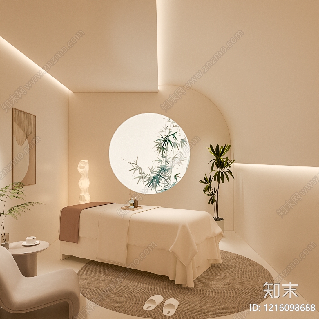 奶油风美容院3D模型下载【ID:1216098688】