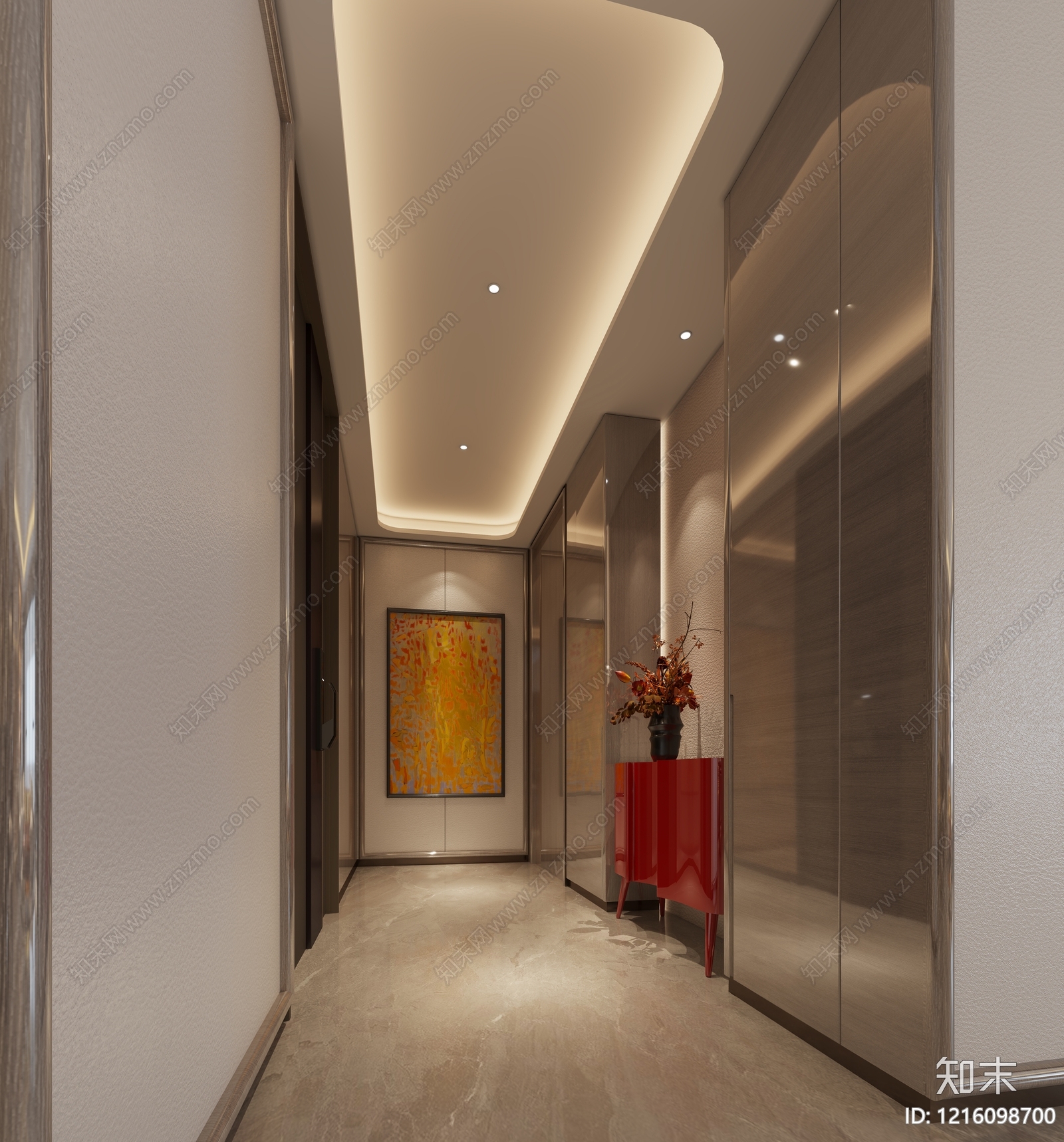 现代简约玄关3D模型下载【ID:1216098700】