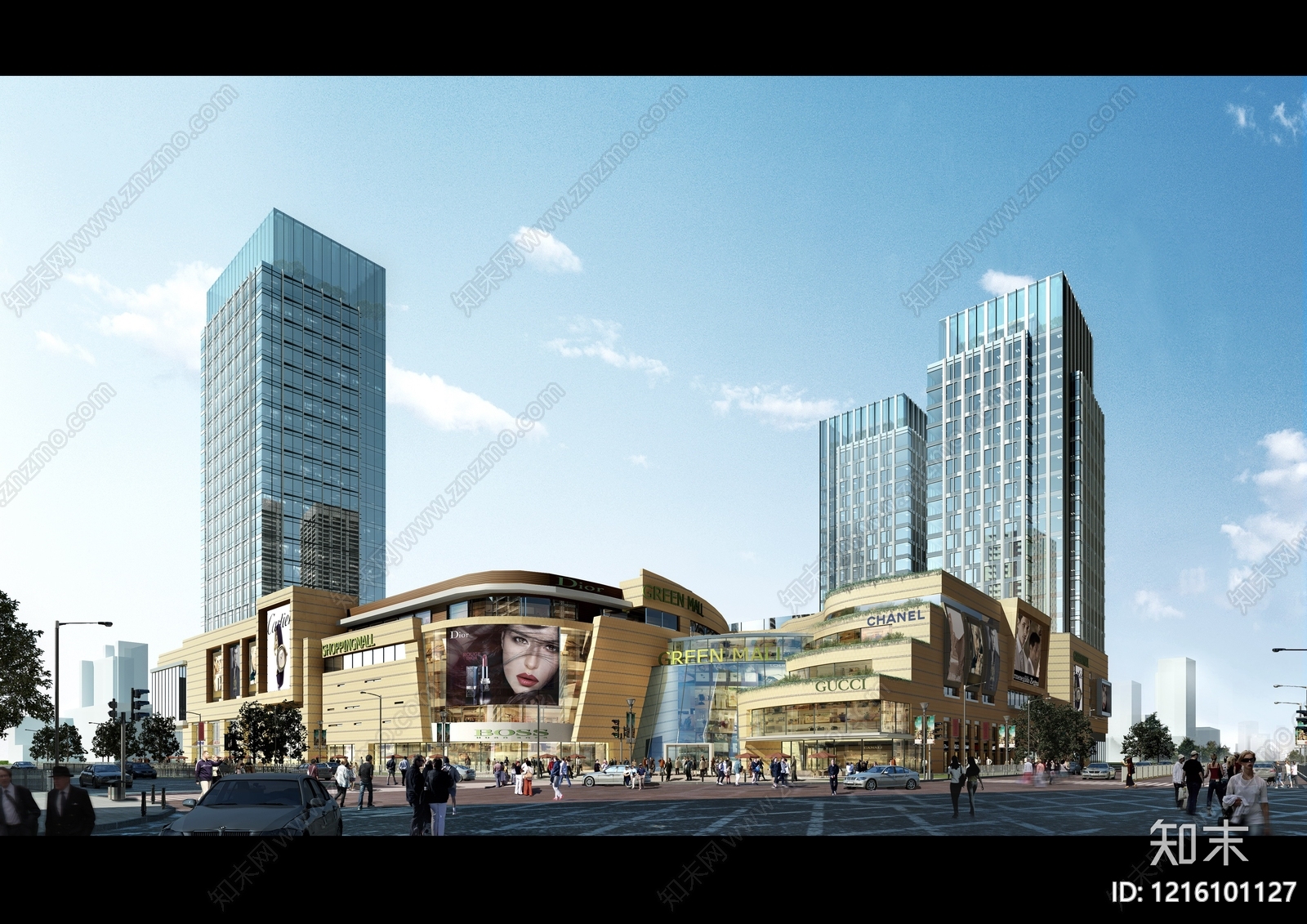 现代商业综合体建筑下载【ID:1216101127】