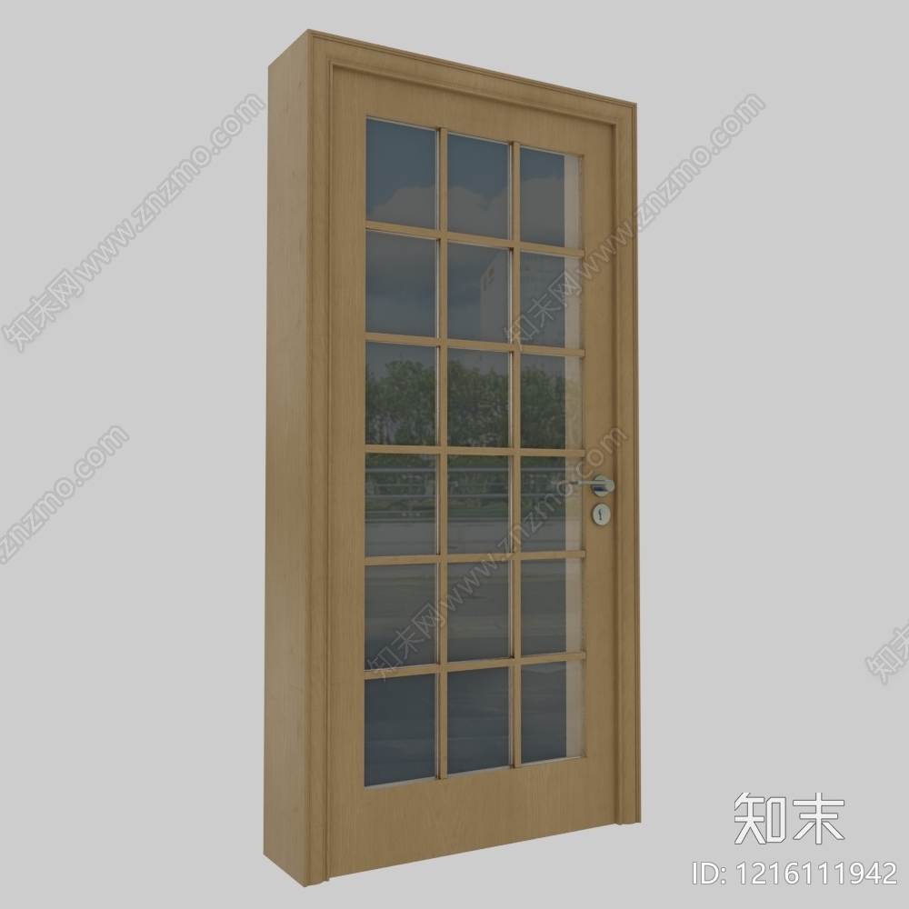 原木风单开门3D模型下载【ID:1216111942】
