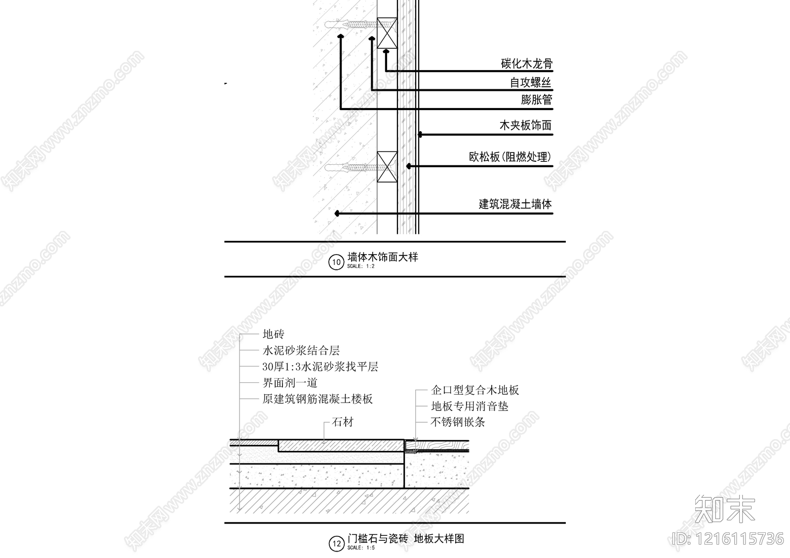 地面综合节点cad施工图下载【ID:1216115736】