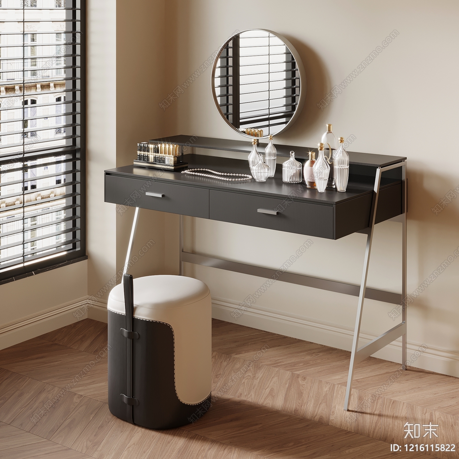 现代简约梳妆台3D模型下载【ID:1216115822】
