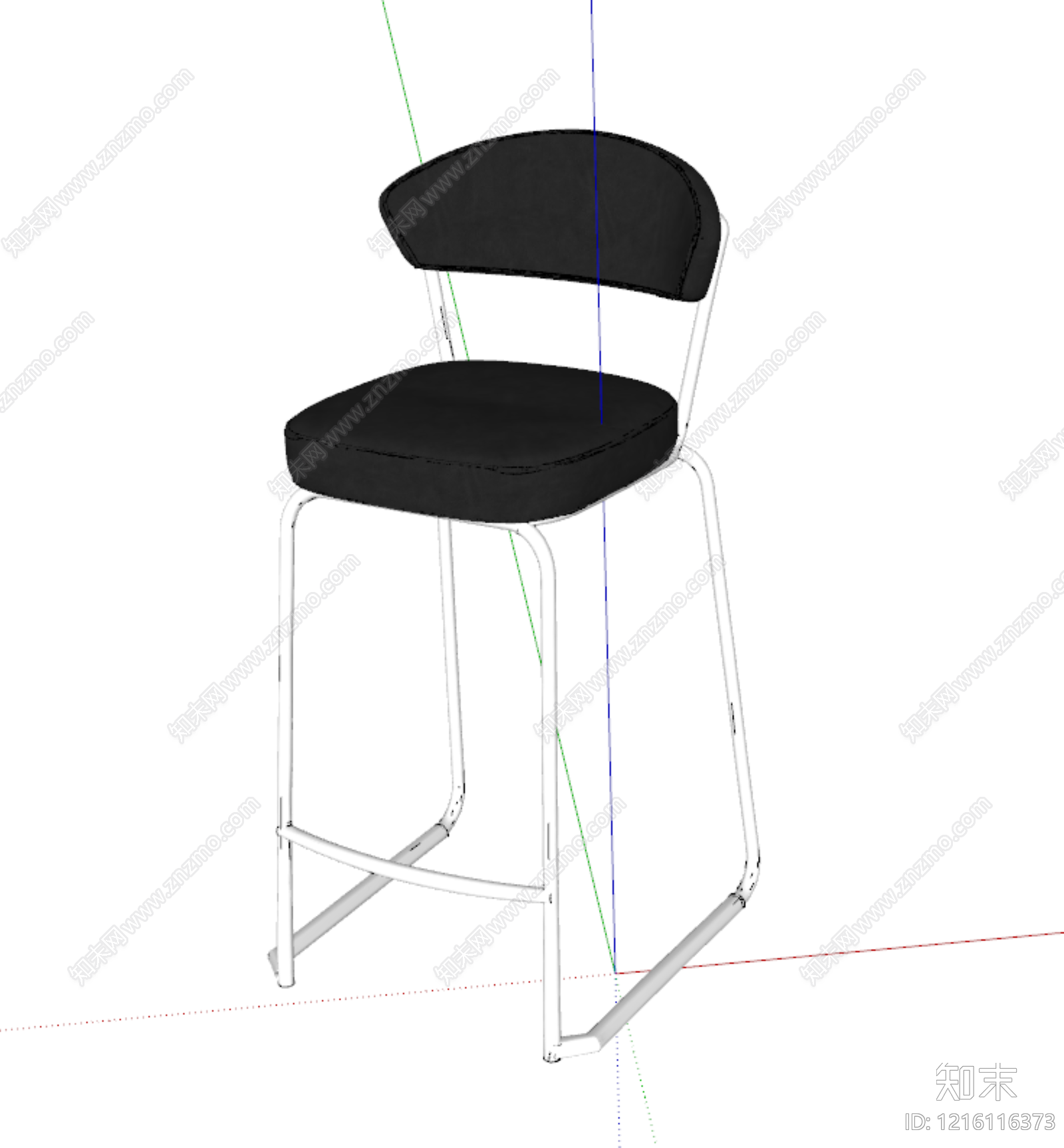 现代简约吧椅SU模型下载【ID:1216116373】