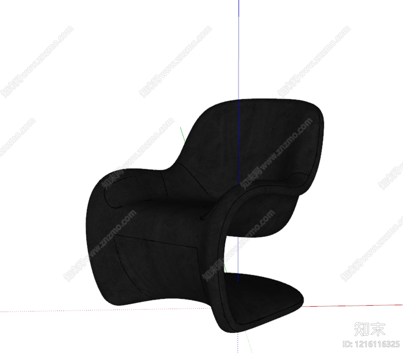 极简主义休闲椅3D模型下载【ID:1216116325】