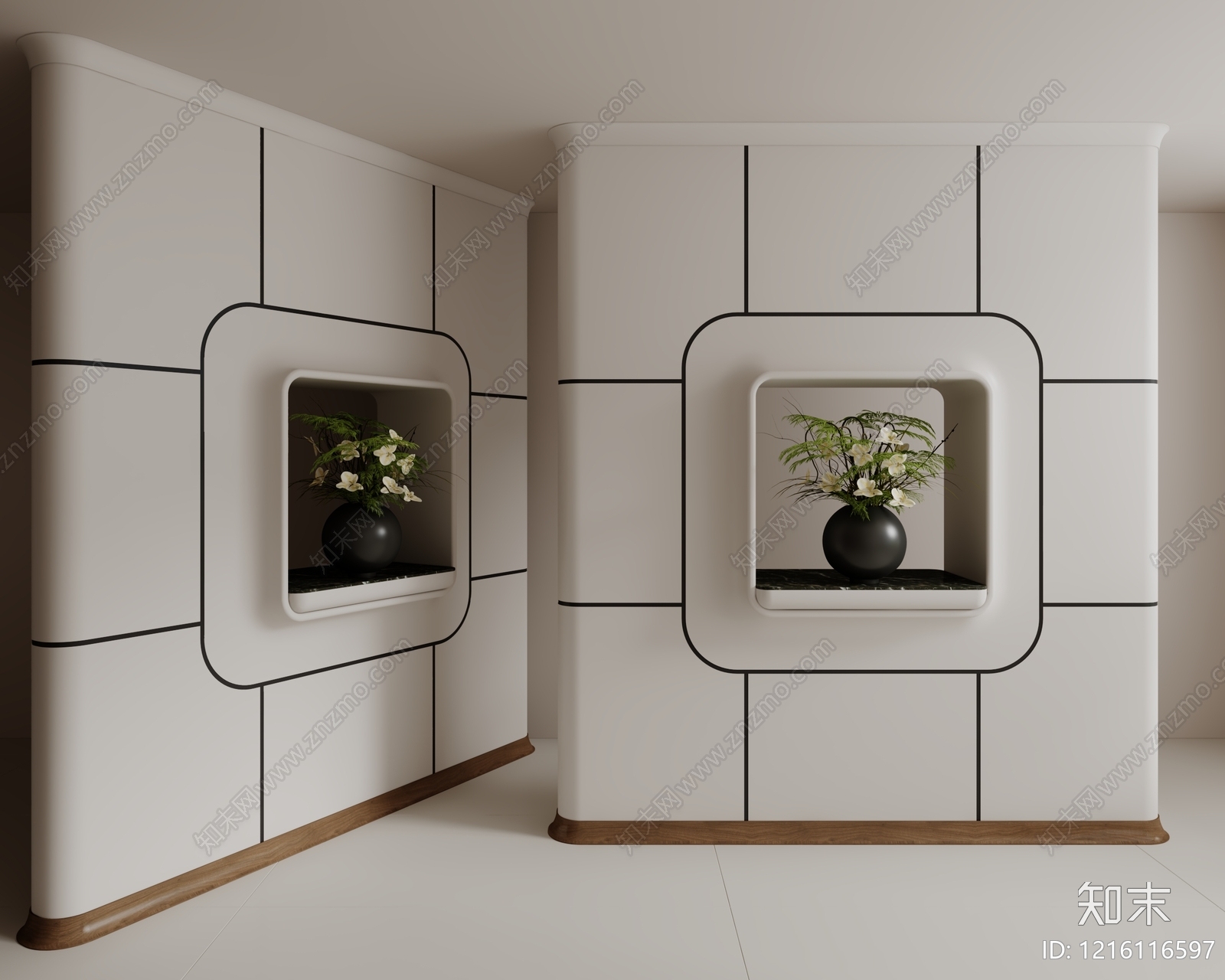 极简玄关3D模型下载【ID:1216116597】