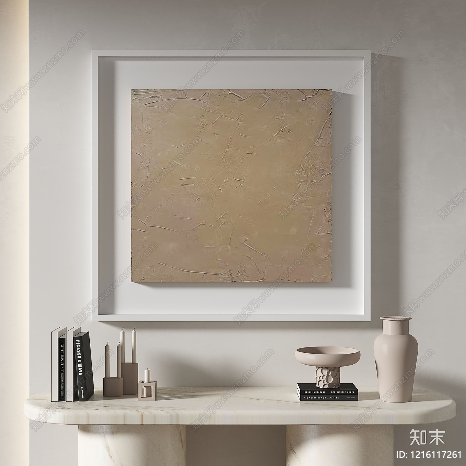 奶油风玄关3D模型下载【ID:1216117261】