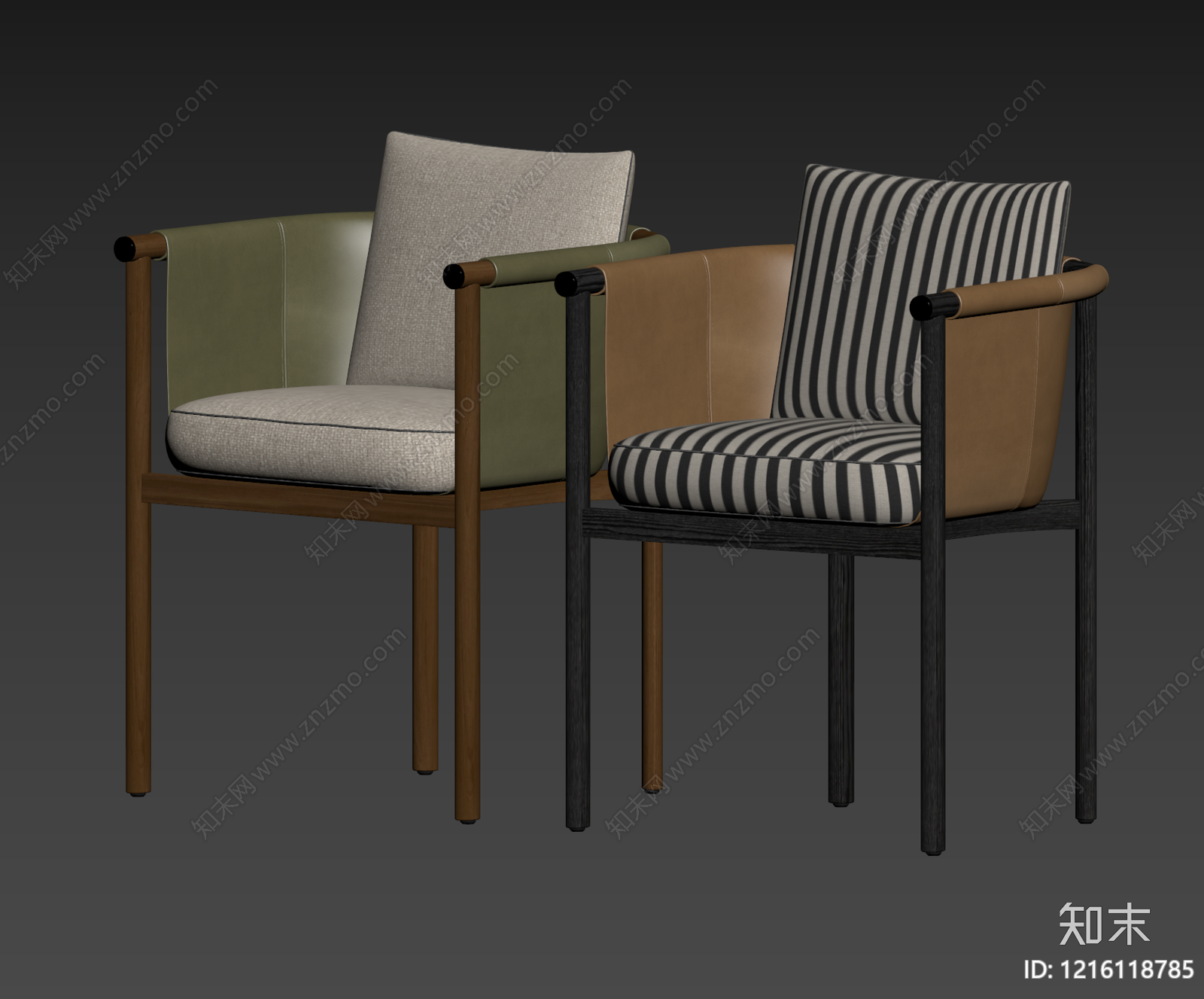 现代简约餐椅3D模型下载【ID:1216118785】