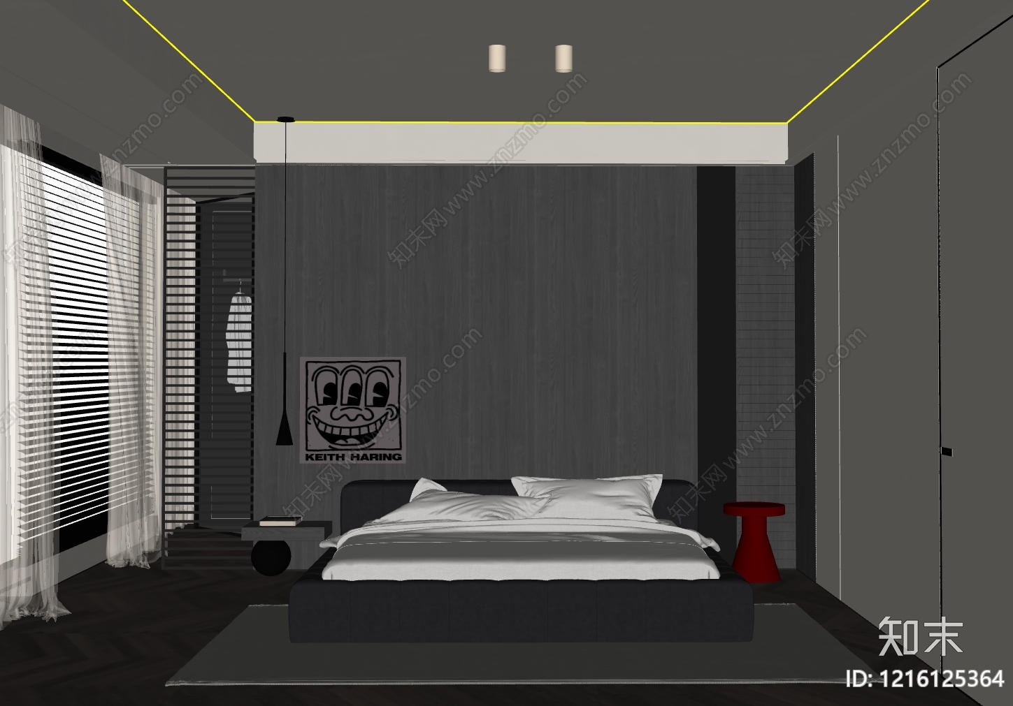 意式主卧SU模型下载【ID:1216125364】