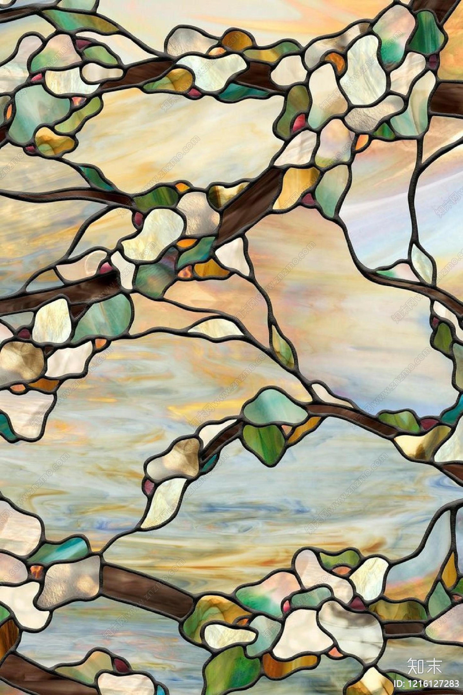 现代艺术玻璃贴图下载【ID:1216127283】