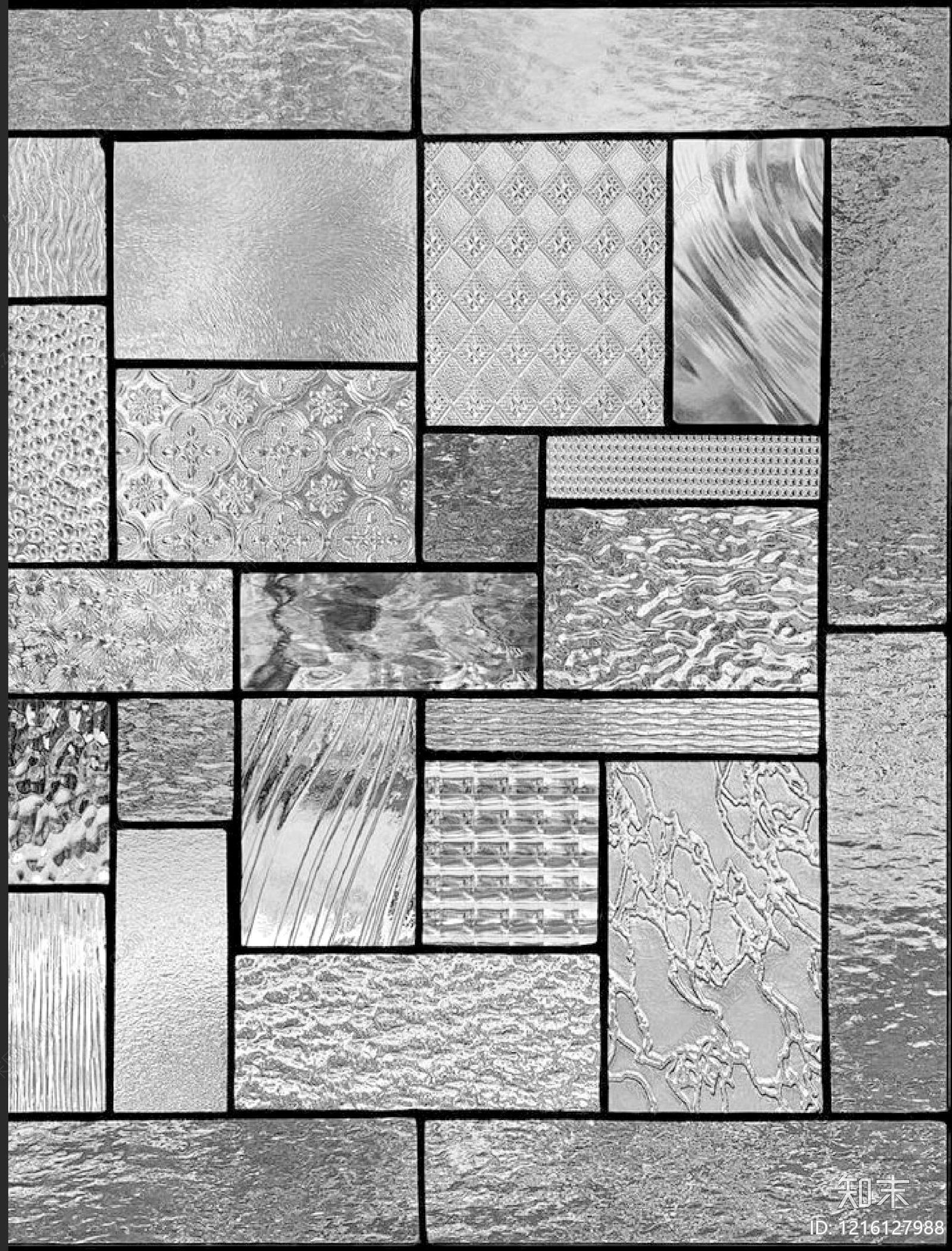 现代艺术玻璃贴图下载【ID:1216127988】