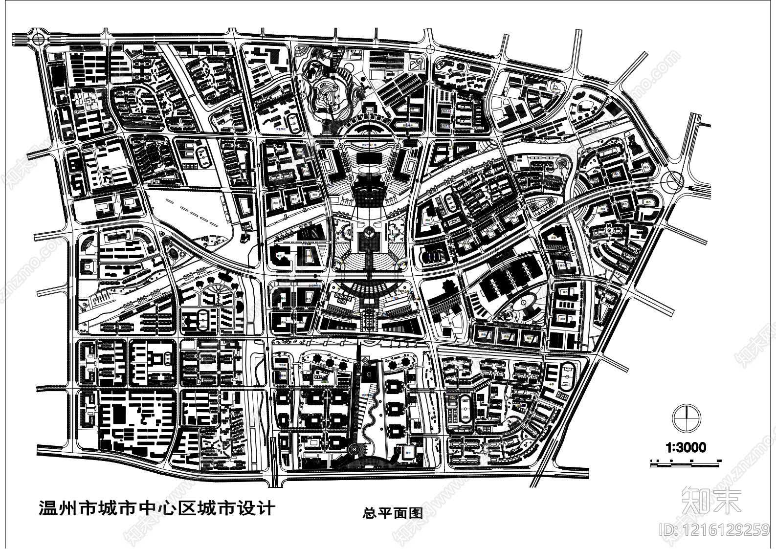 城市规划cad施工图下载【ID:1216129259】
