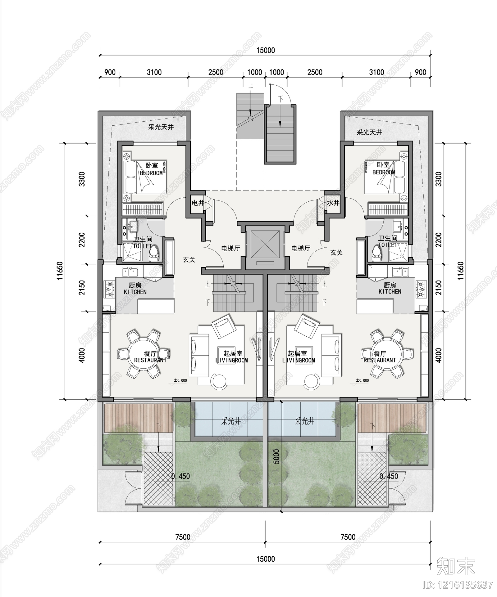 现代别墅建筑CAD图纸