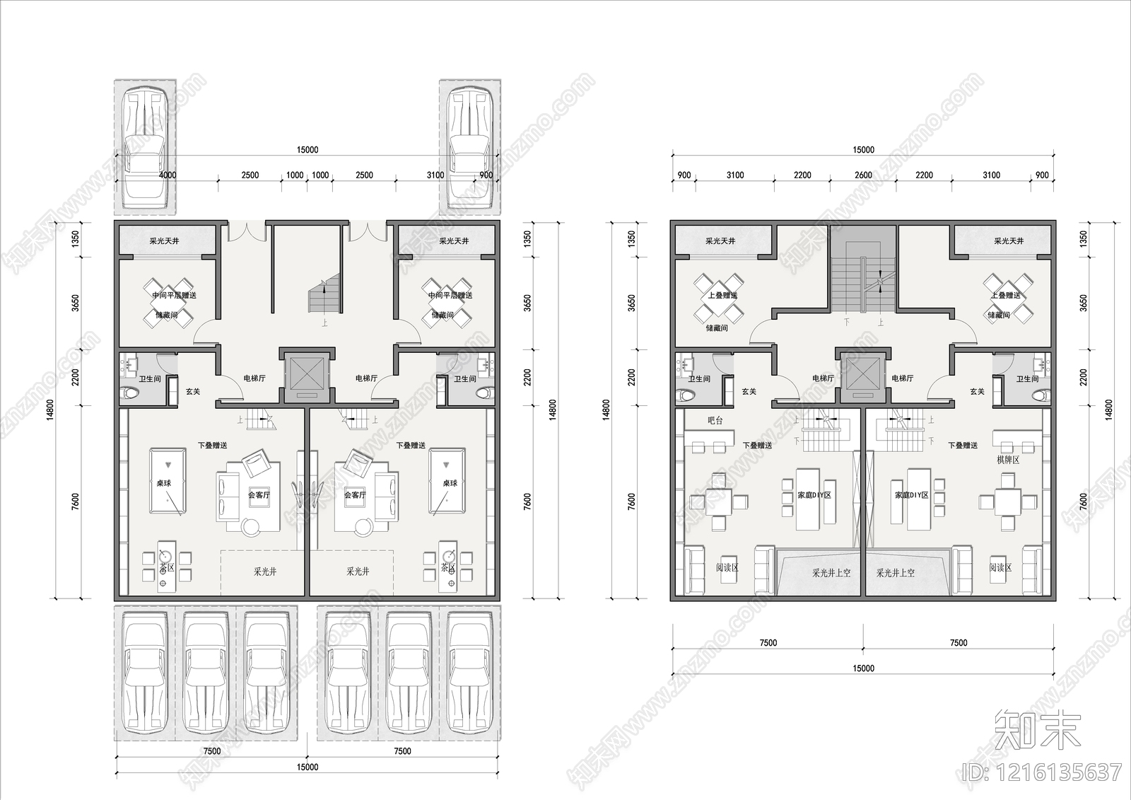 现代别墅建筑cad施工图下载【ID:1216135637】