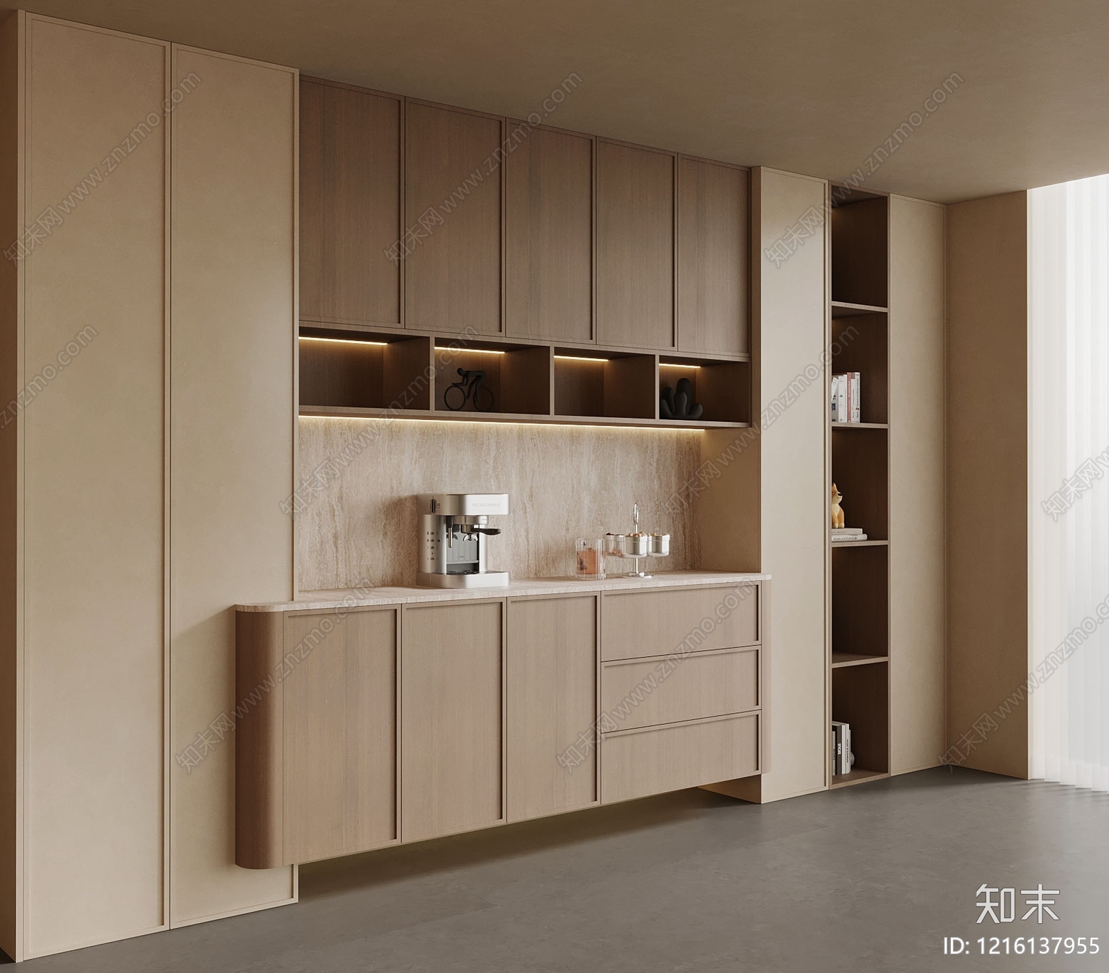 极简酒柜3D模型下载【ID:1216137955】