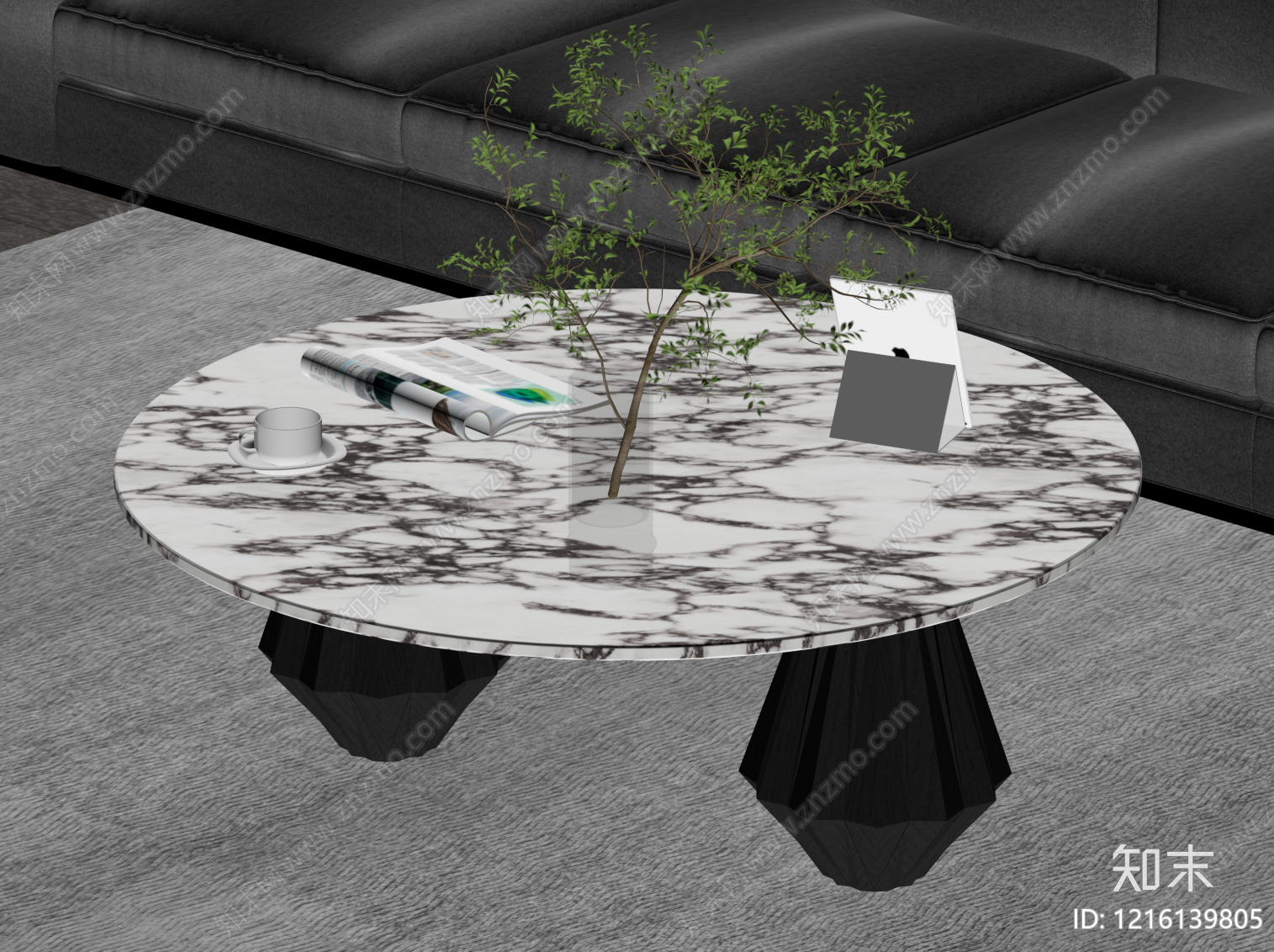 现代简约边几SU模型下载【ID:1216139805】