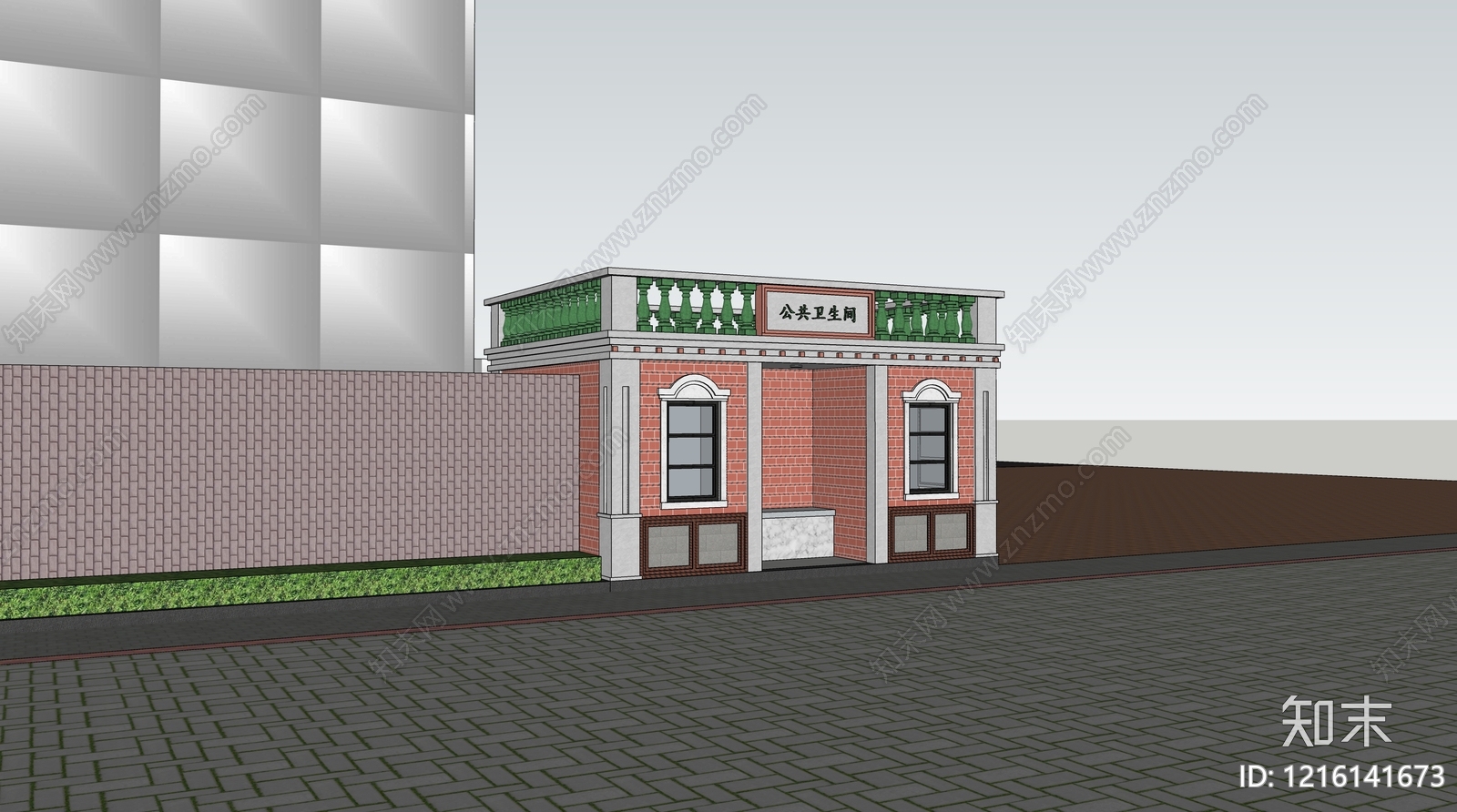 闽南传统风格小公建SU模型下载【ID:1216141673】