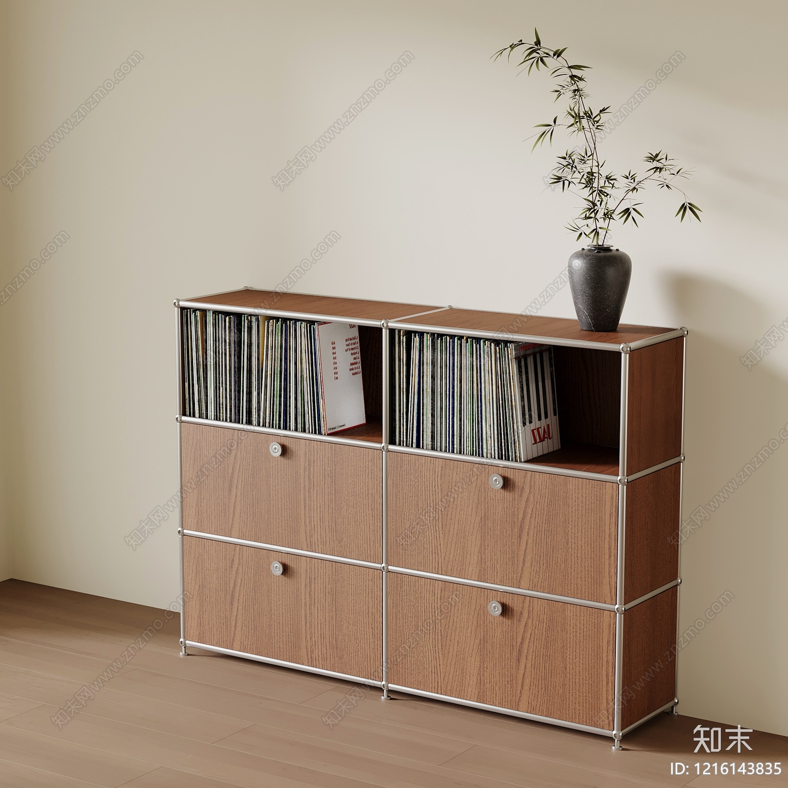 现代简约储物柜3D模型下载【ID:1216143835】