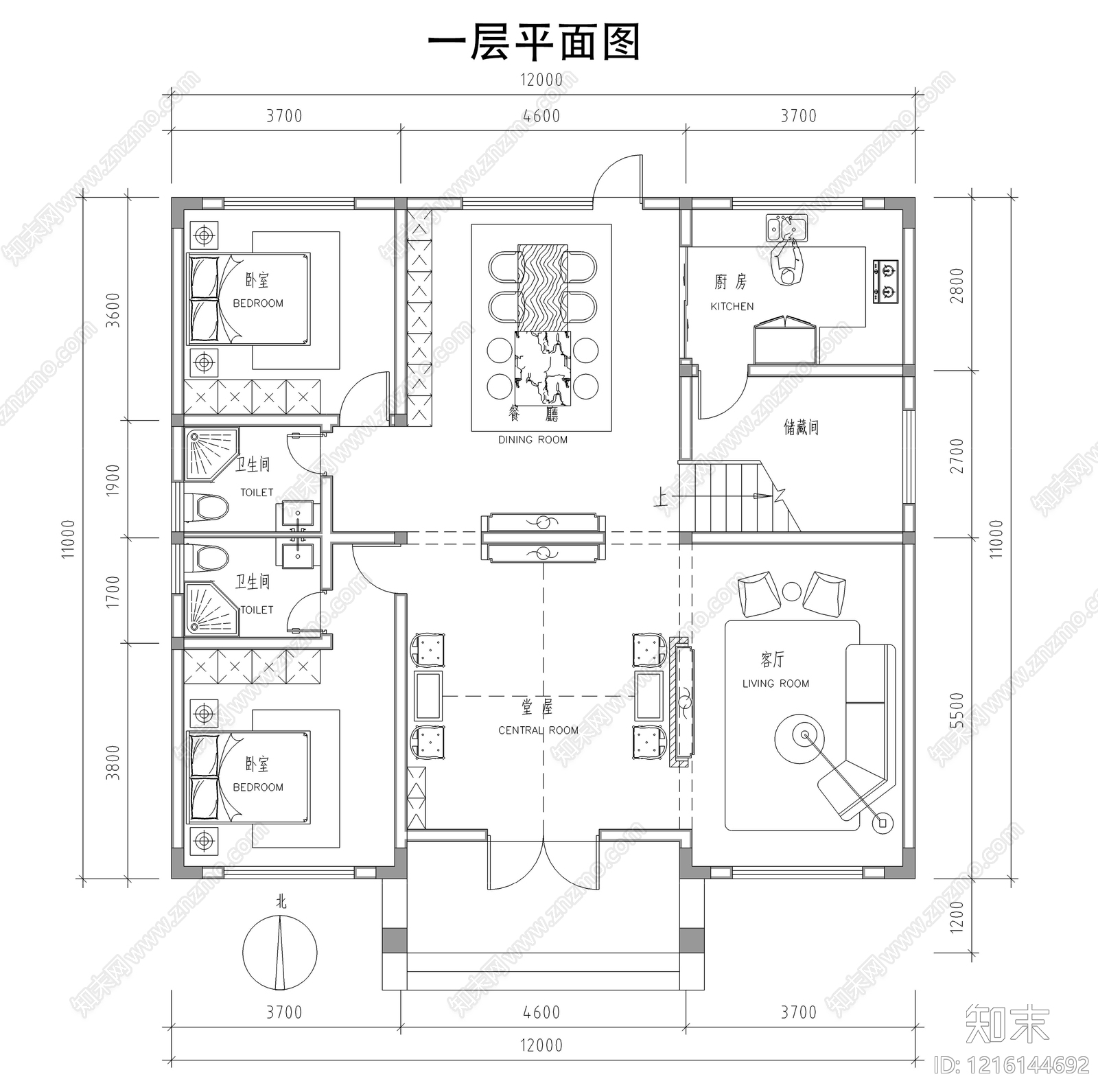 别墅施工图下载【ID:1216144692】