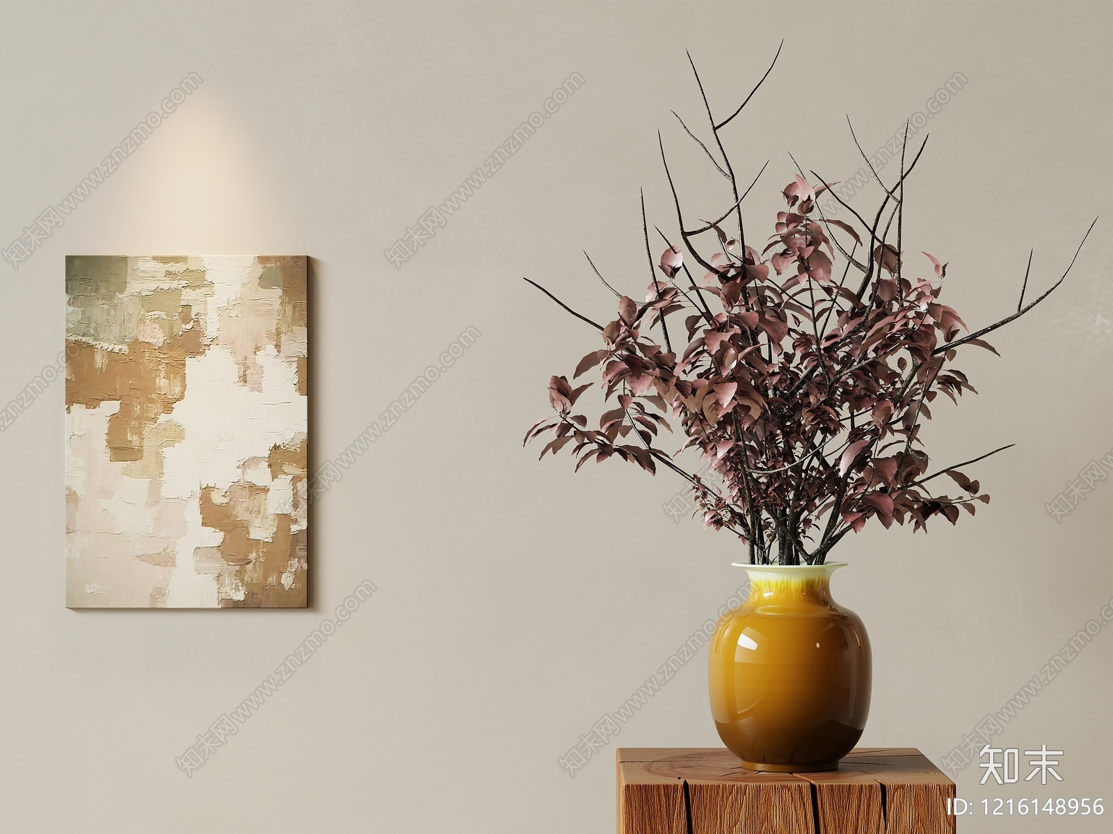 新中式花艺3D模型下载【ID:1216148956】