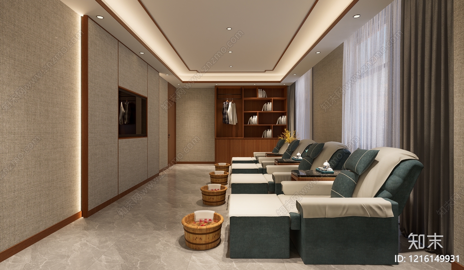 新中式会所SU模型下载【ID:1216149931】