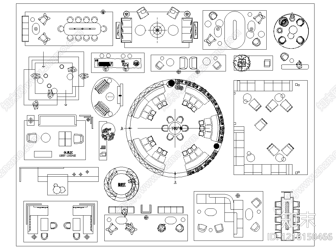 现代沙发施工图下载【ID:1216150466】