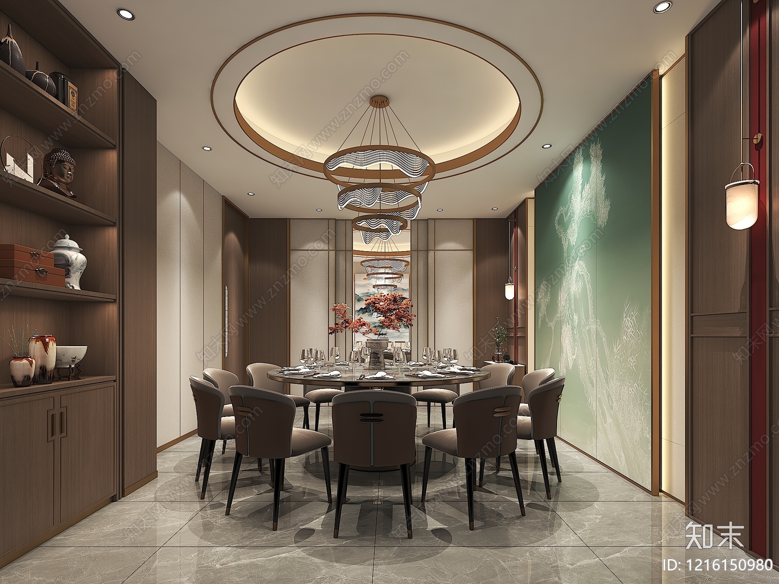新中式包厢3D模型下载【ID:1216150980】