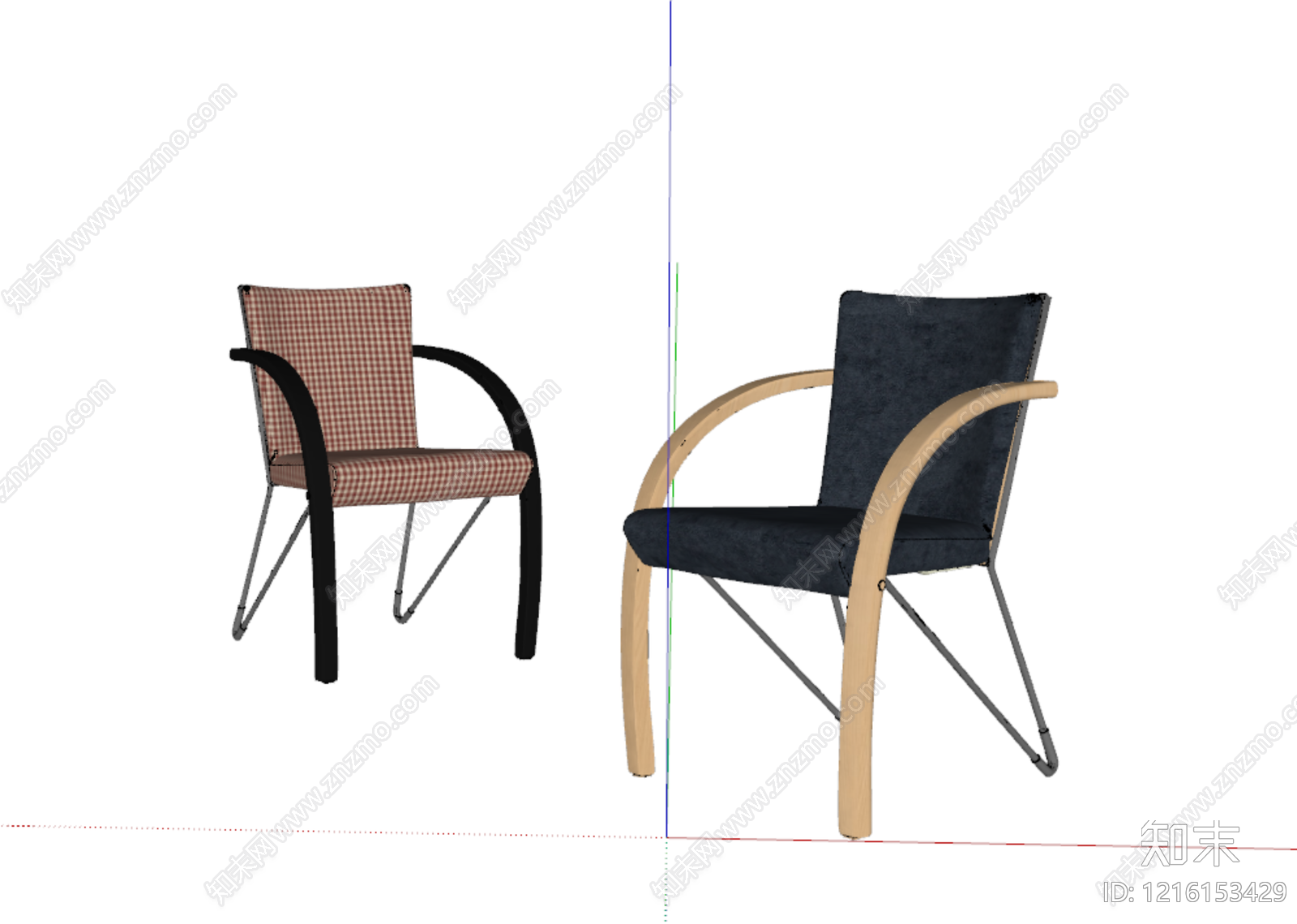 现代简约休闲椅SU模型下载【ID:1216153429】