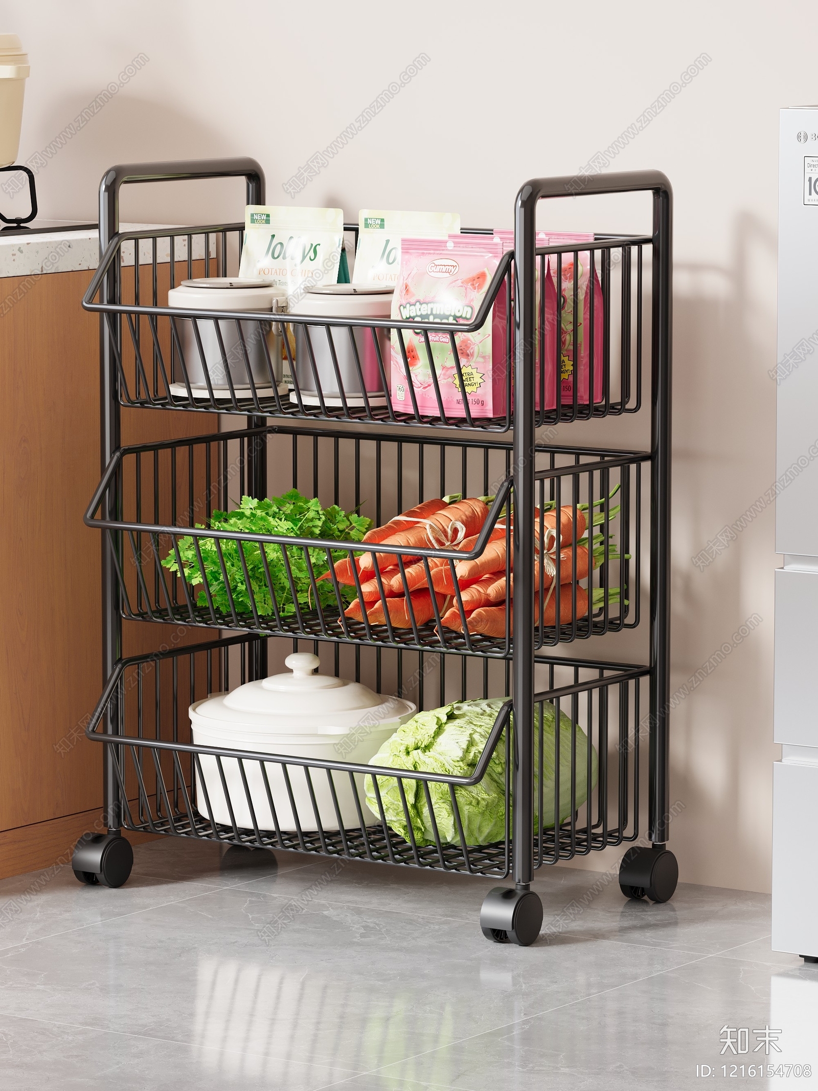 现代简约厨房用品3D模型下载【ID:1216154708】