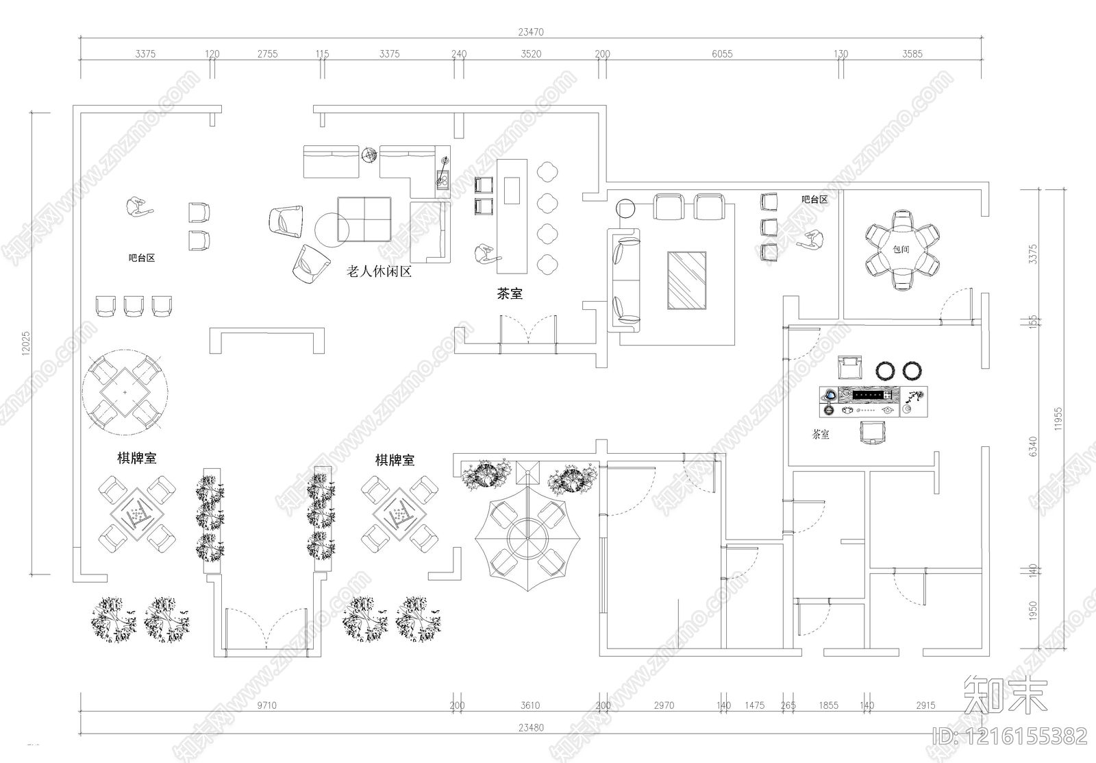 现代活动中心施工图下载【ID:1216155382】