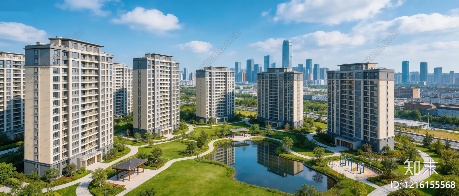 现代小区HDR贴图下载【ID:1216155568】