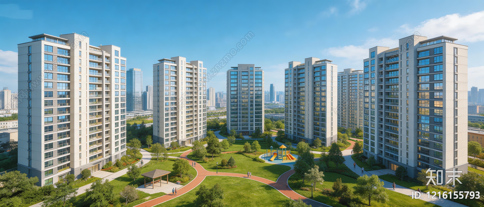 现代小区HDR贴图下载【ID:1216155793】