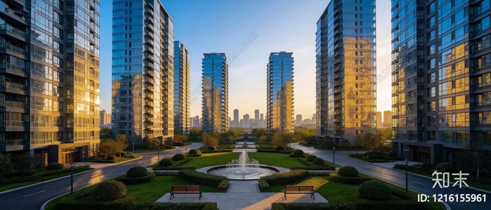 现代小区HDR贴图下载【ID:1216155961】