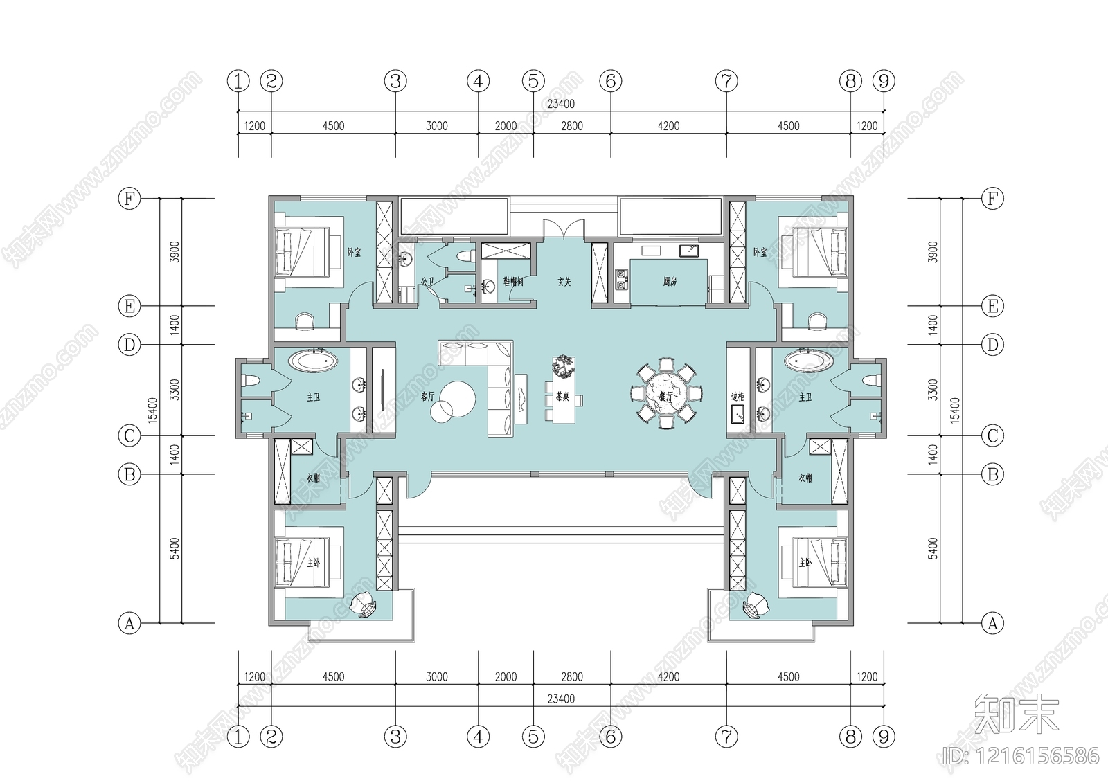 现代别墅建筑施工图下载【ID:1216156586】