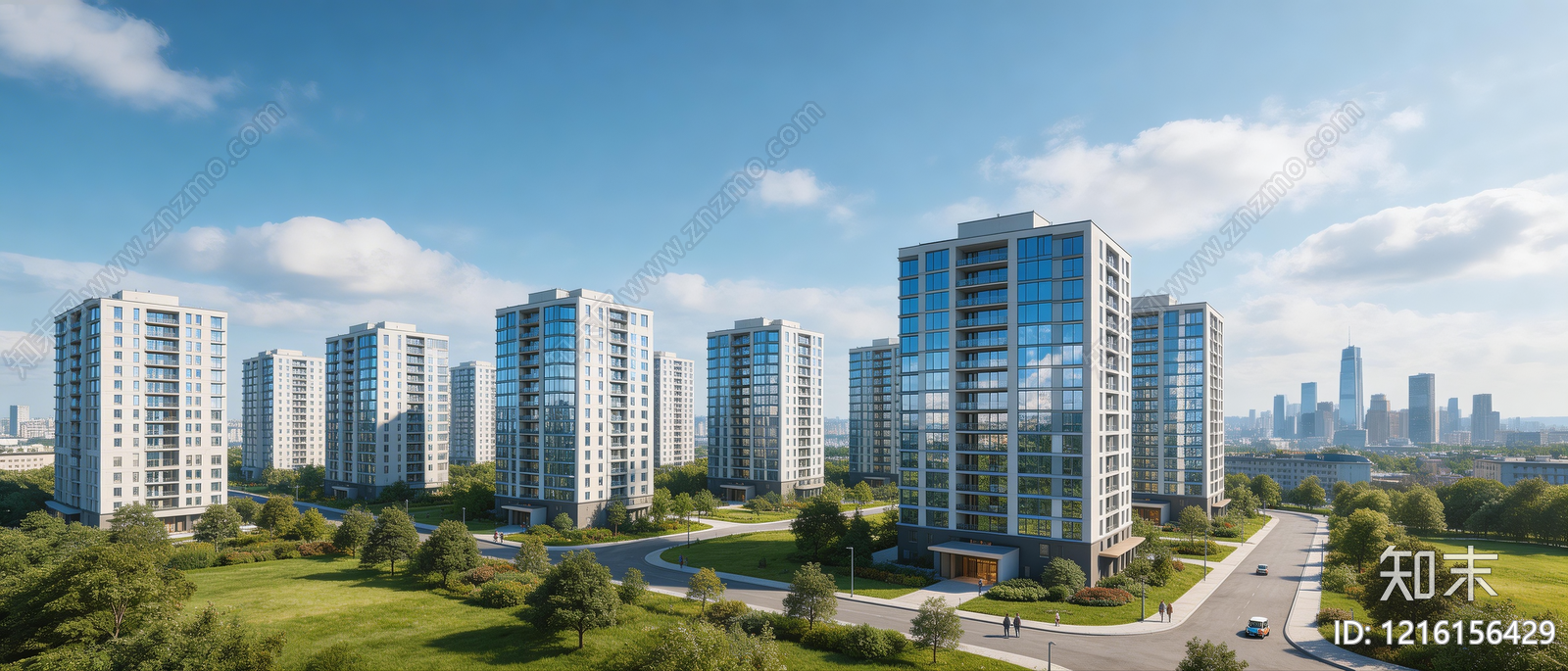 现代小区HDR贴图下载【ID:1216156429】