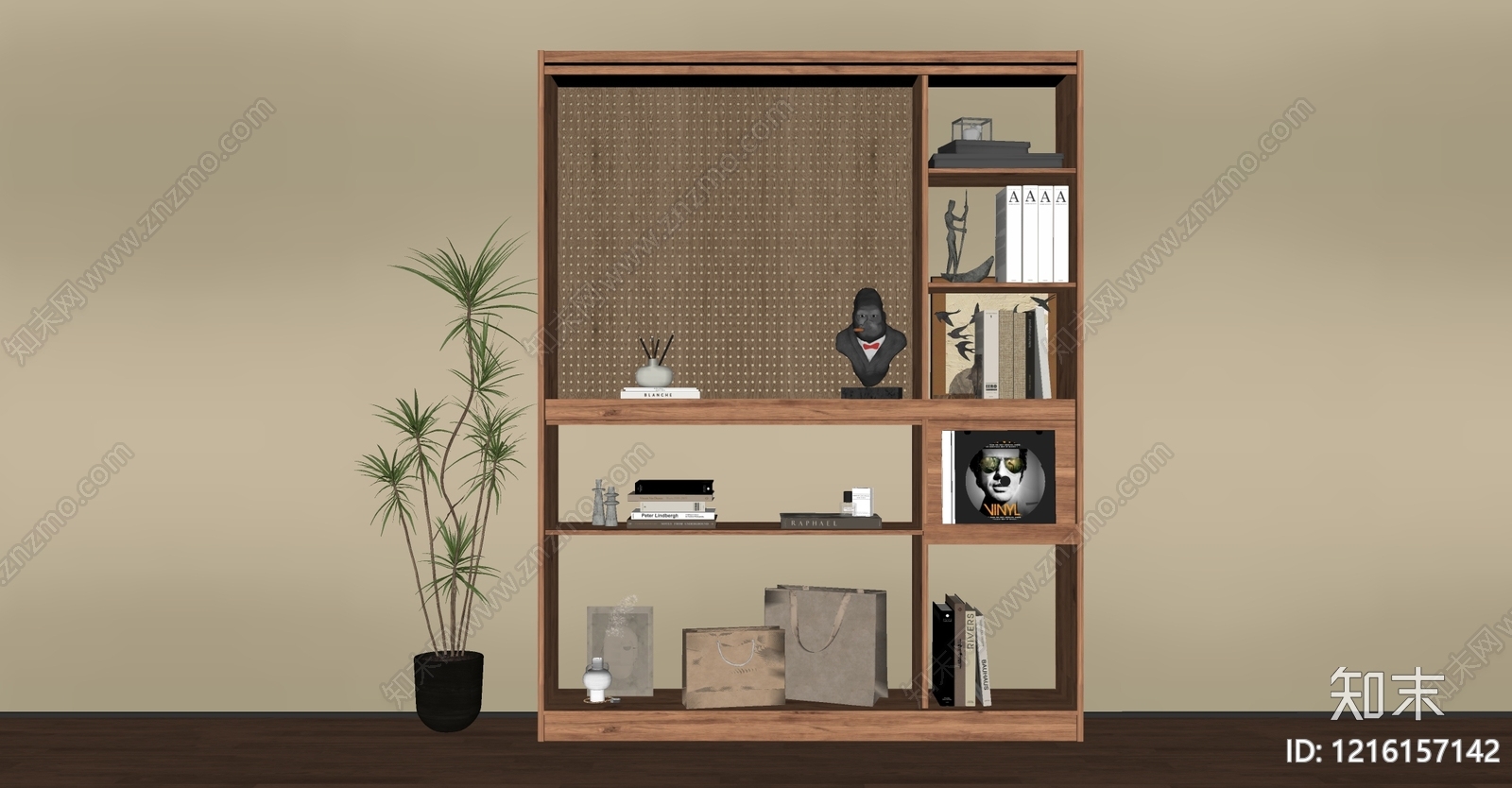 中古书柜SU模型下载【ID:1216157142】