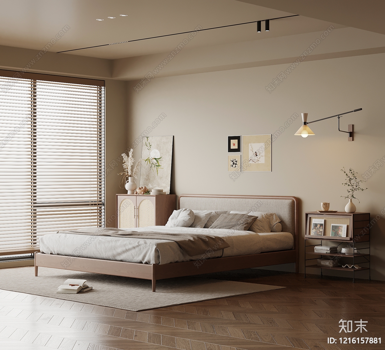 现代主卧SU模型下载【ID:1216157881】