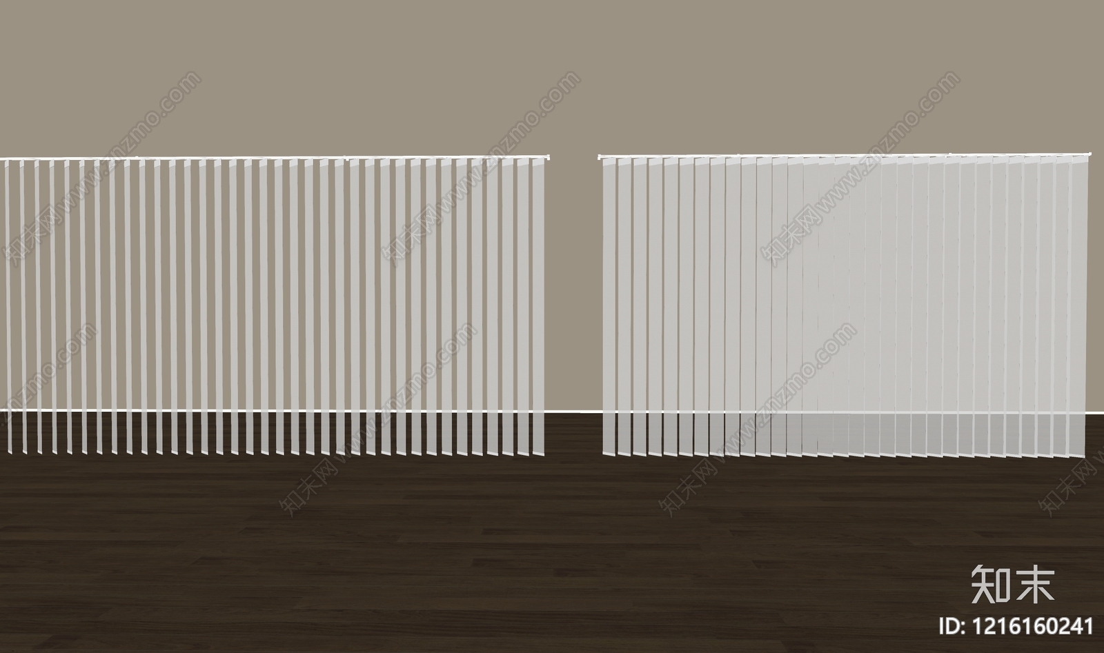 极简窗帘SU模型下载【ID:1216160241】