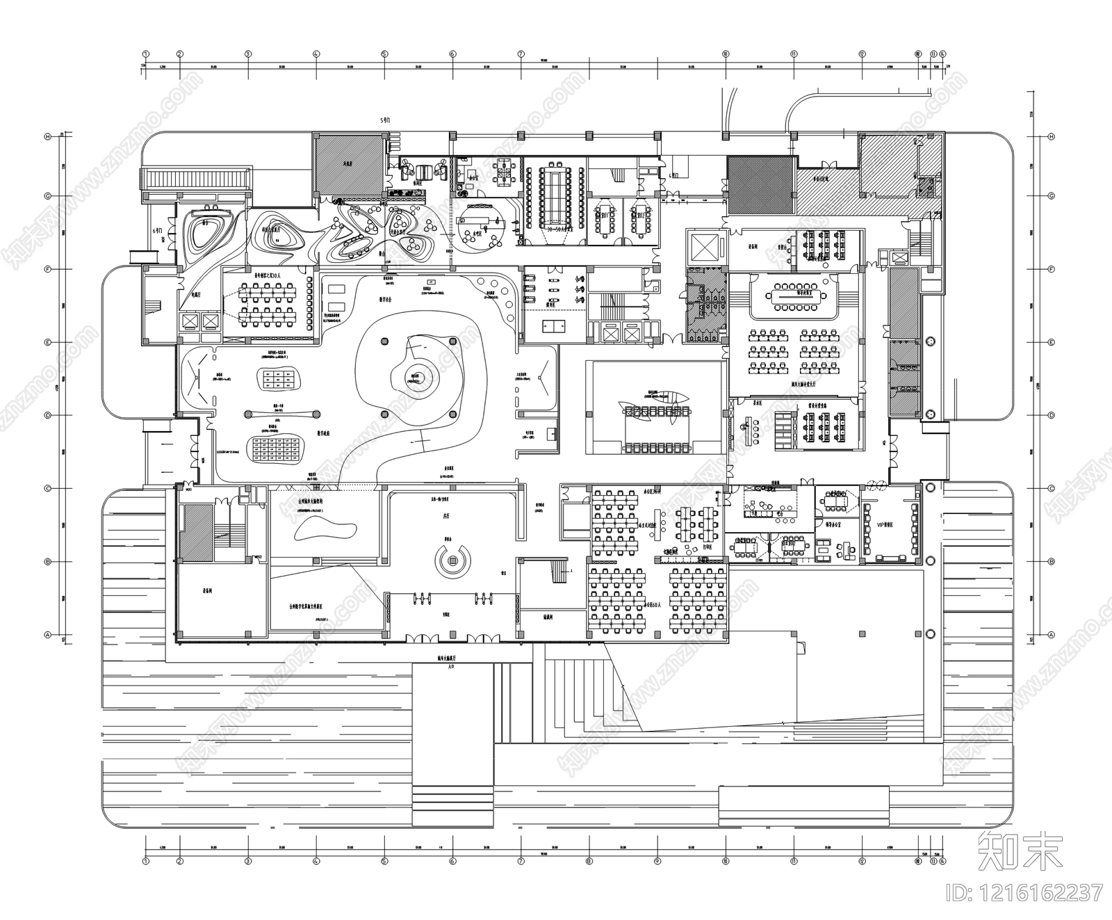 现代科技馆cad施工图下载【ID:1216162237】
