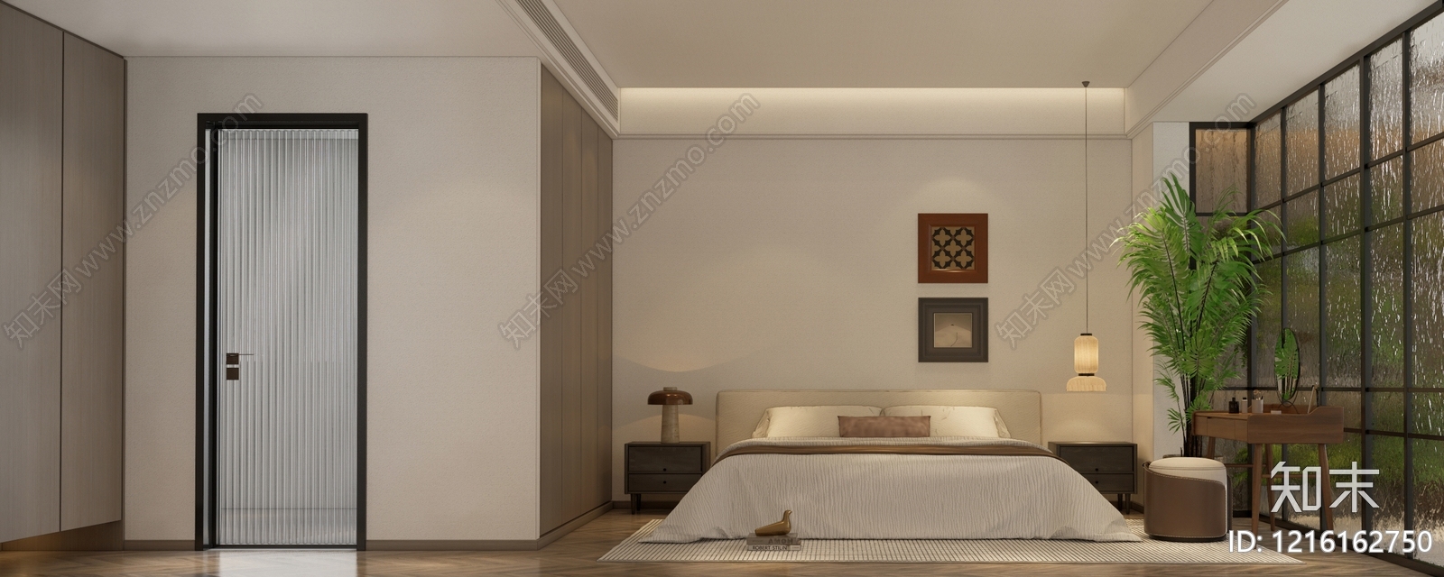 中古风主卧SU模型下载【ID:1216162750】
