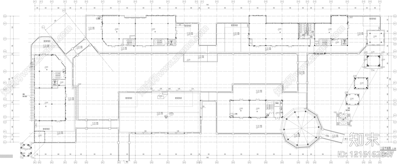 欧式商业街cad施工图下载【ID:1216162847】