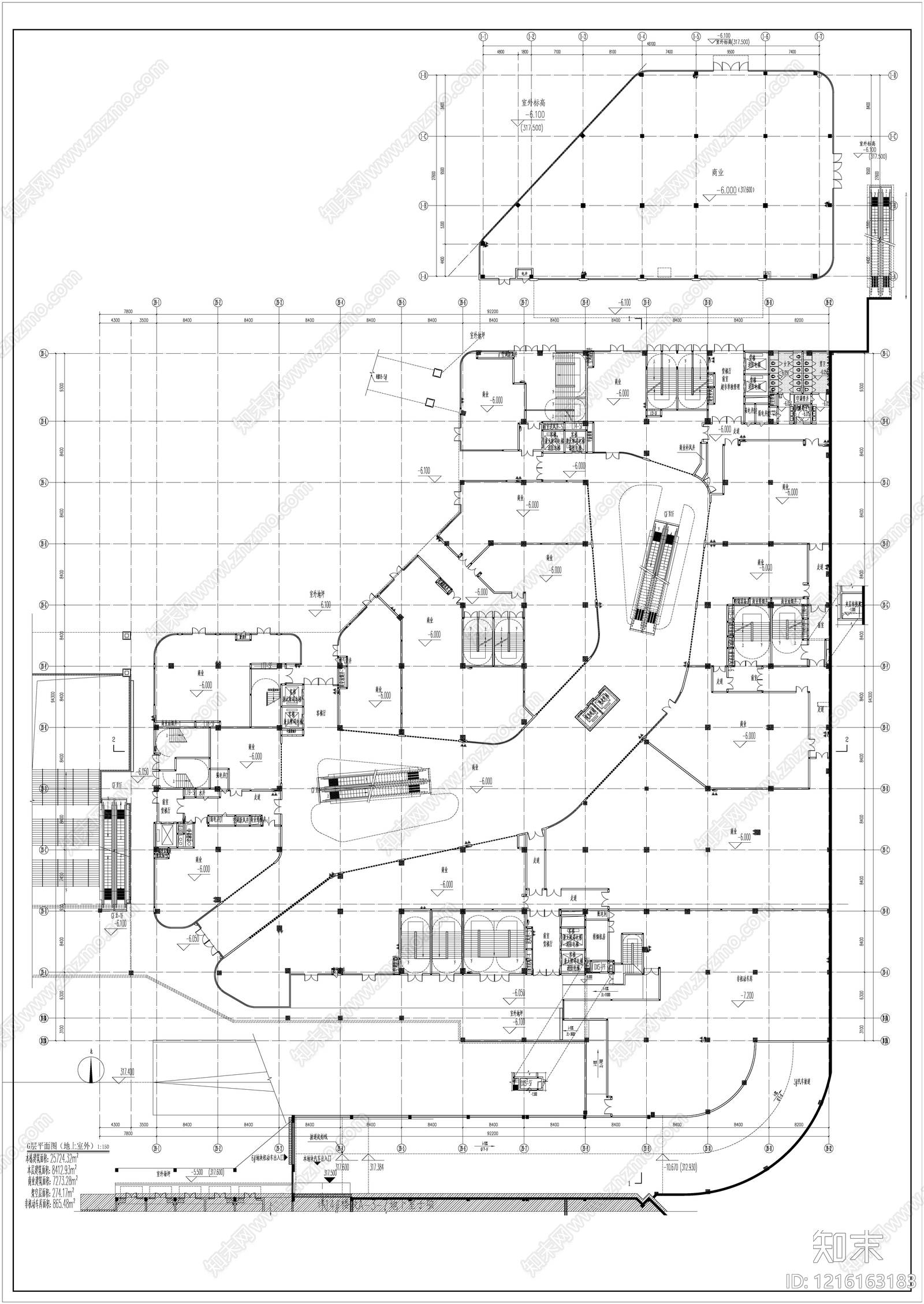 购物中心施工图下载【ID:1216163183】