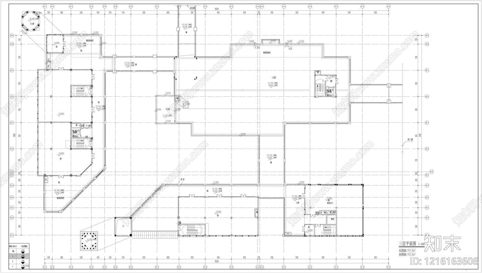 欧式商业街cad施工图下载【ID:1216163606】