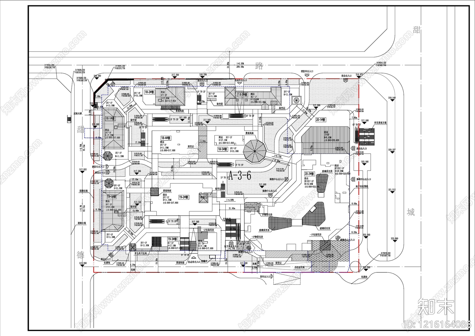 欧式商业街施工图下载【ID:1216164086】
