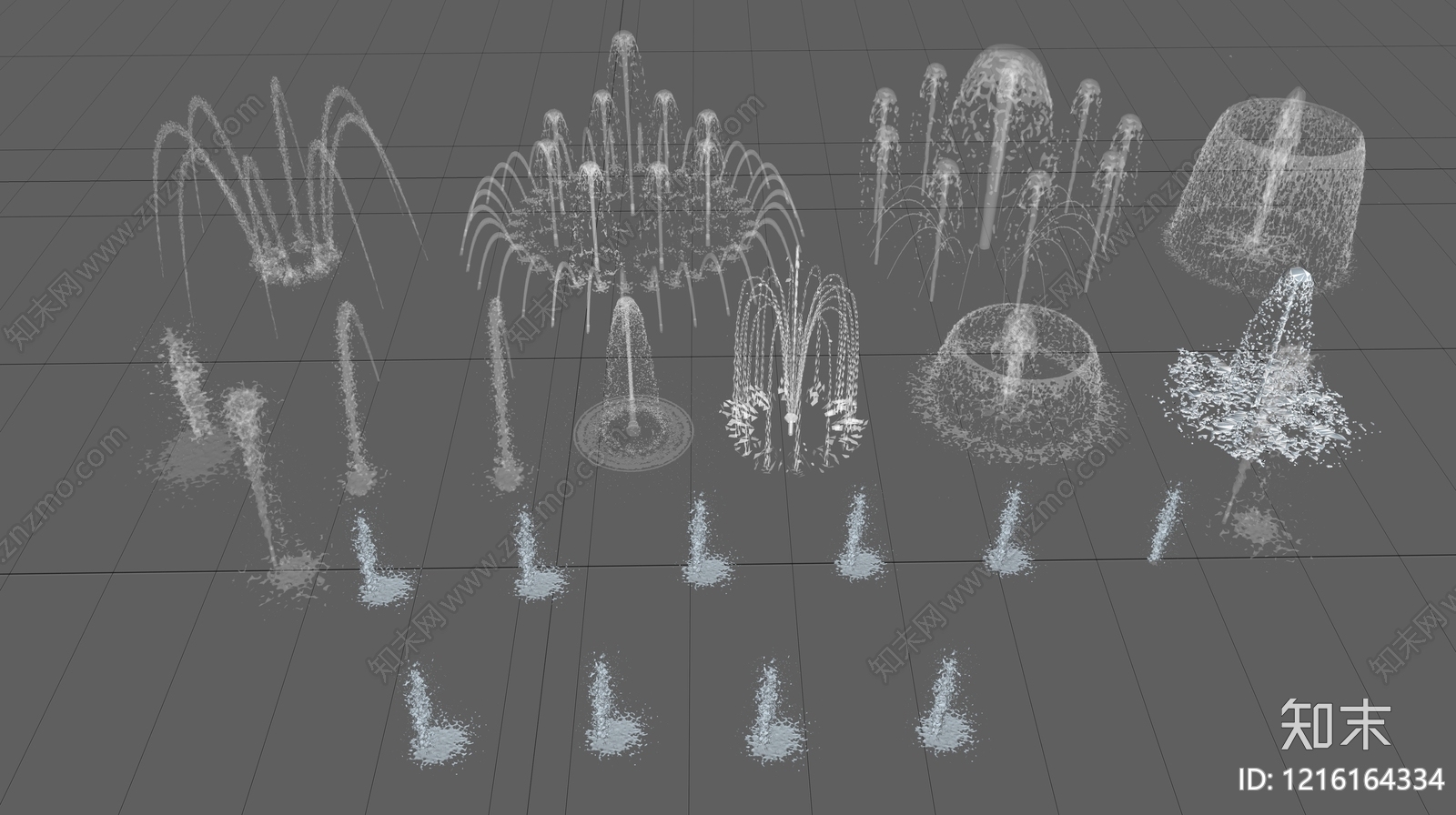 现代喷泉SU模型下载【ID:1216164334】