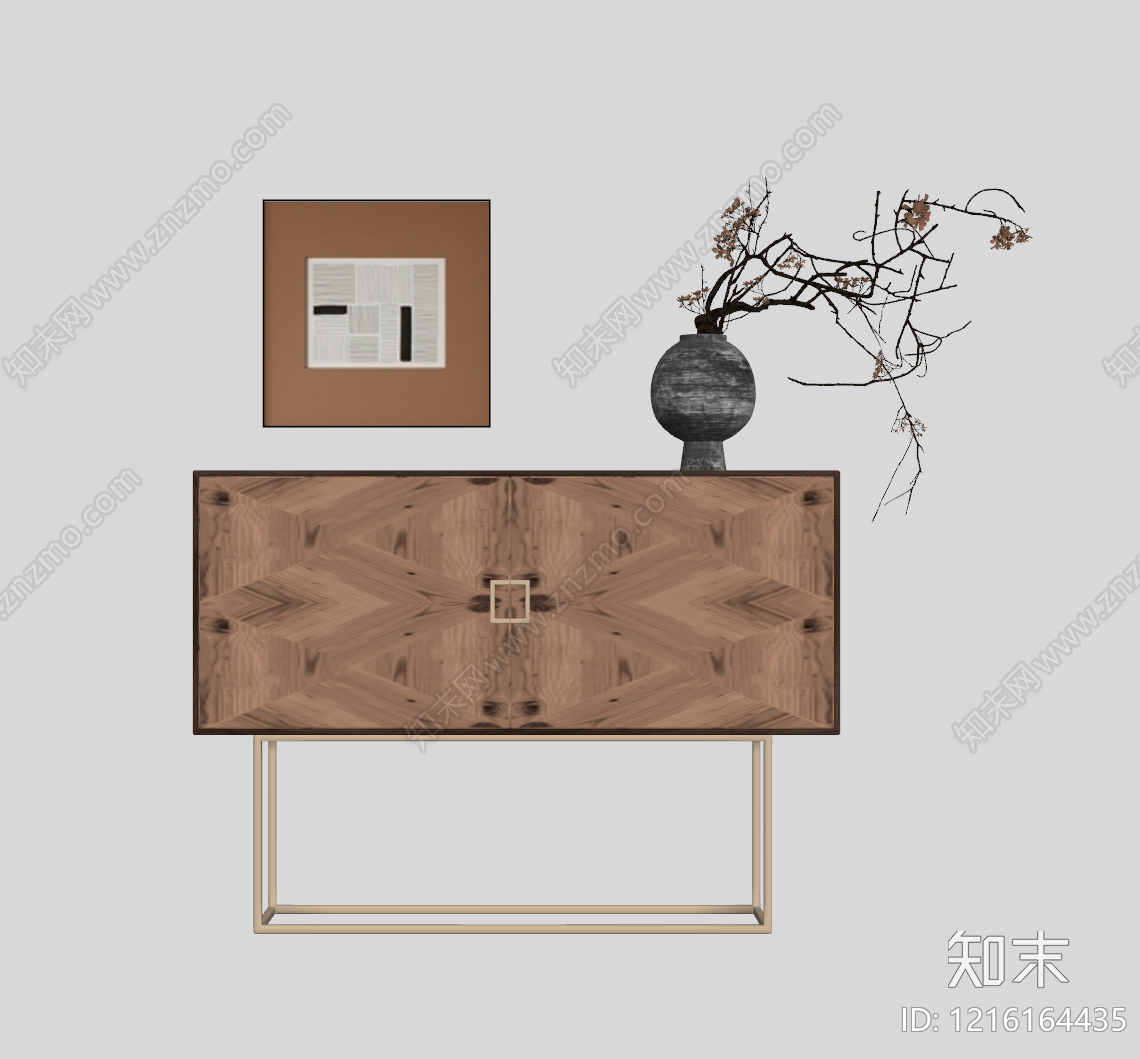 现代玄关柜SU模型下载【ID:1216164435】
