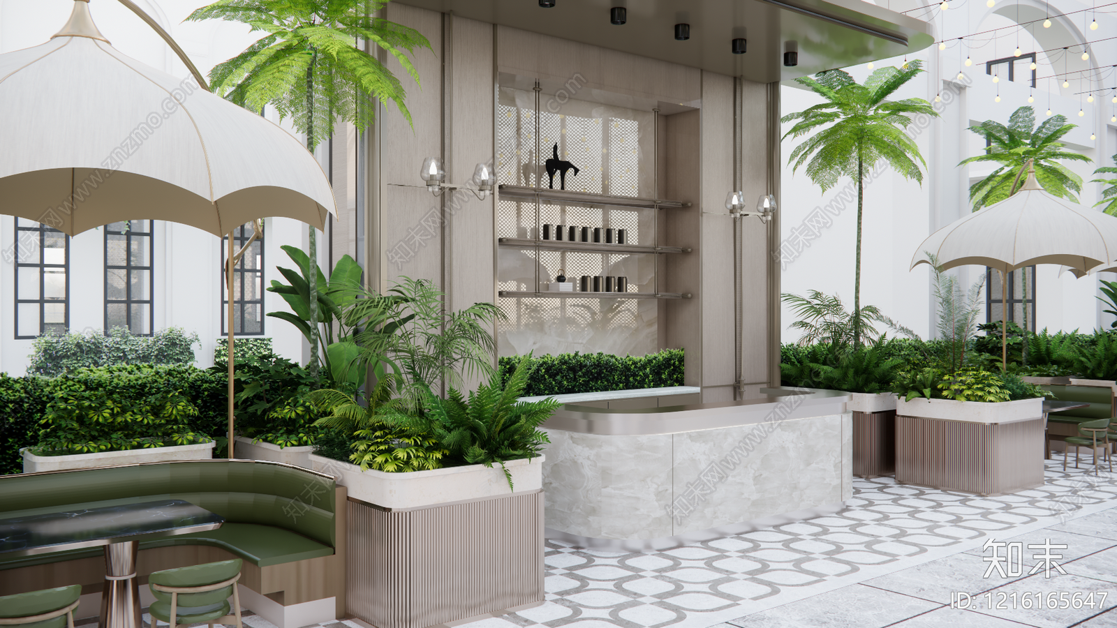法式酒店餐厅SU模型下载【ID:1216165647】
