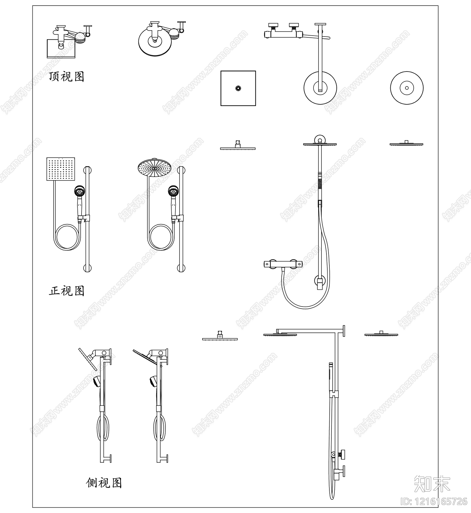 现代卫浴设施施工图下载【ID:1216165726】