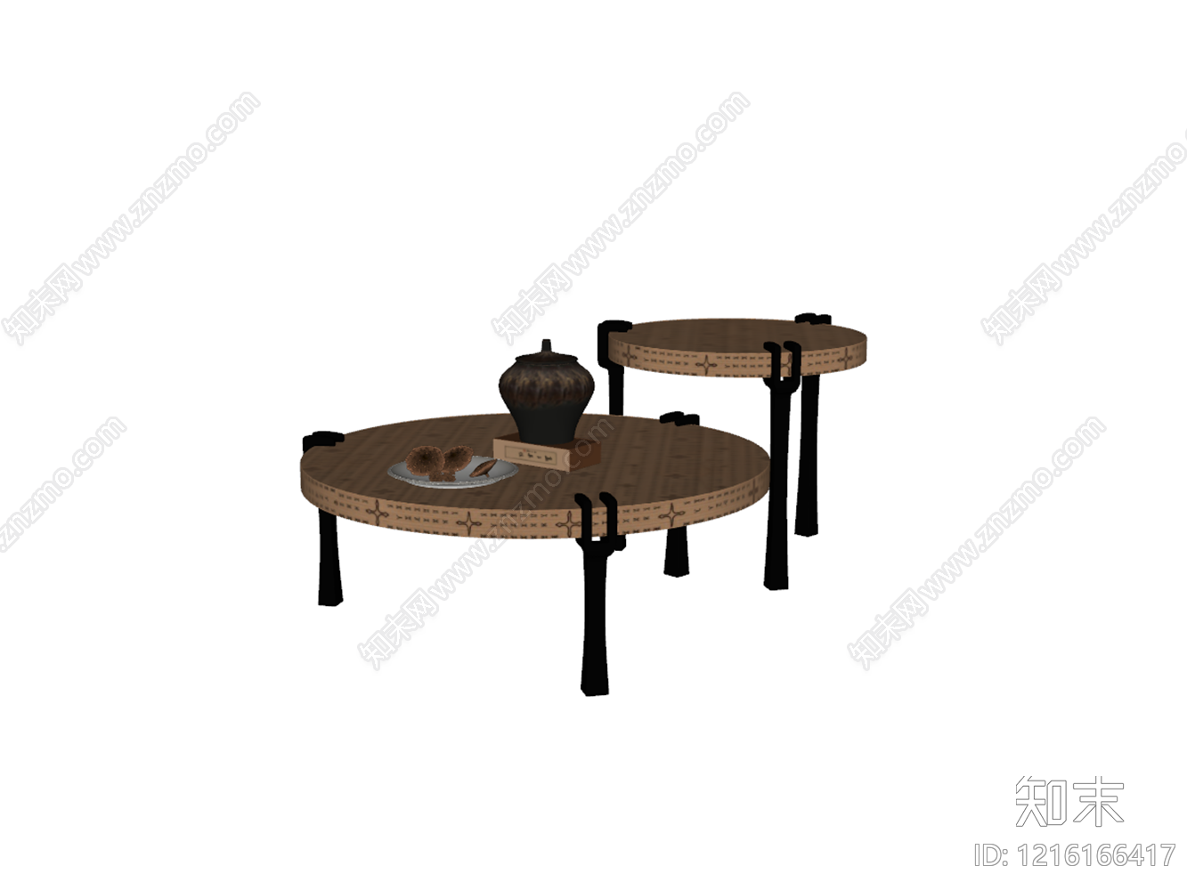 中古茶几SU模型下载【ID:1216166417】