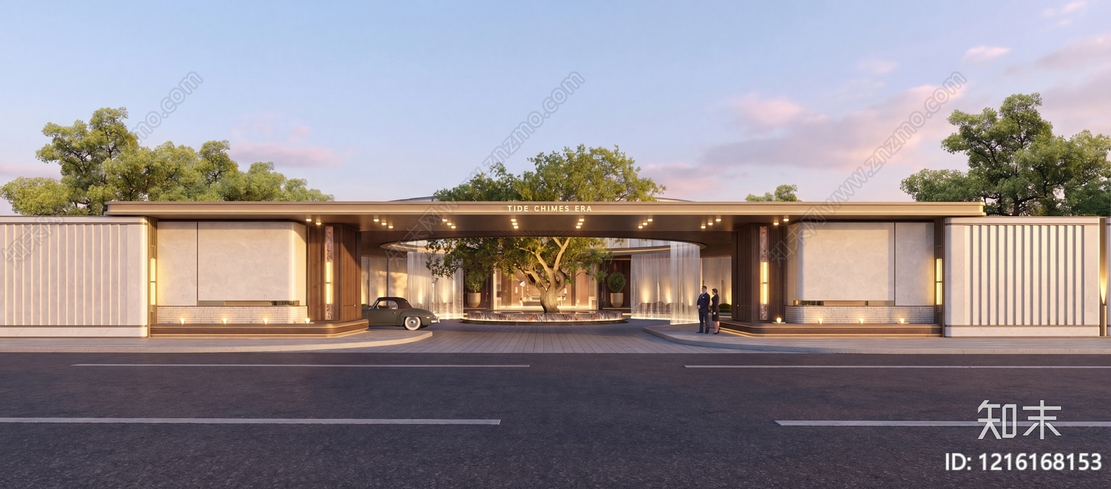 现代轻奢售楼处建筑SU模型下载【ID:1216168153】