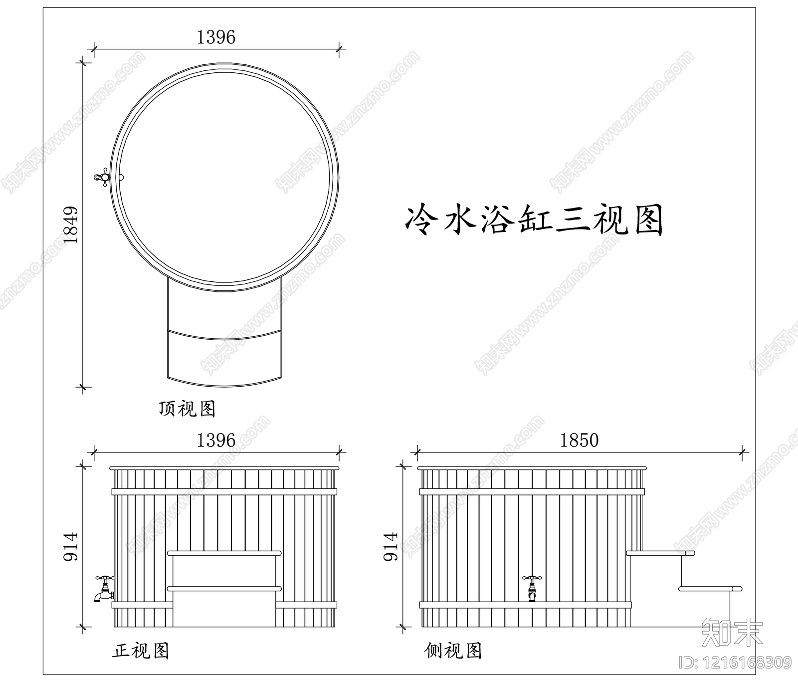 现代卫浴设施施工图下载【ID:1216168309】